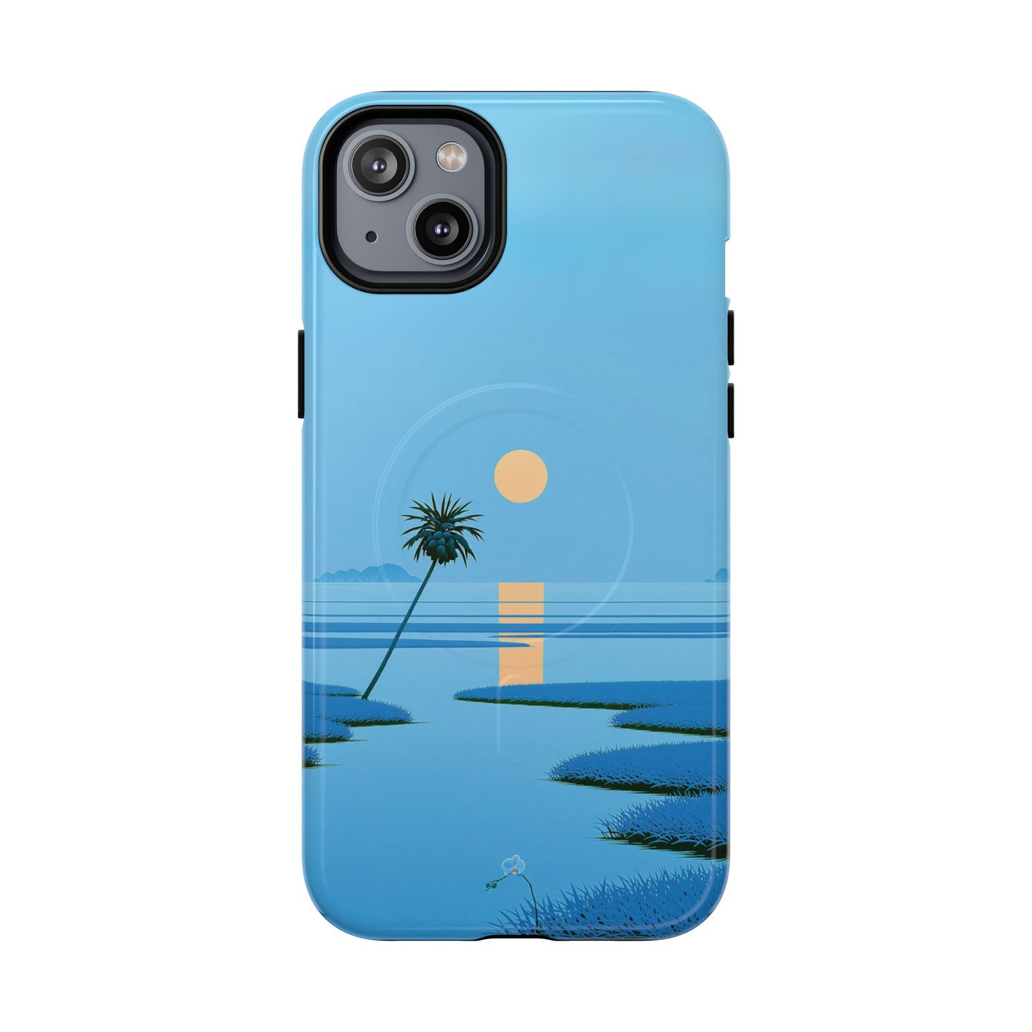 Tough Magnetic Case — Minimal Sunset Palm Phone Cover