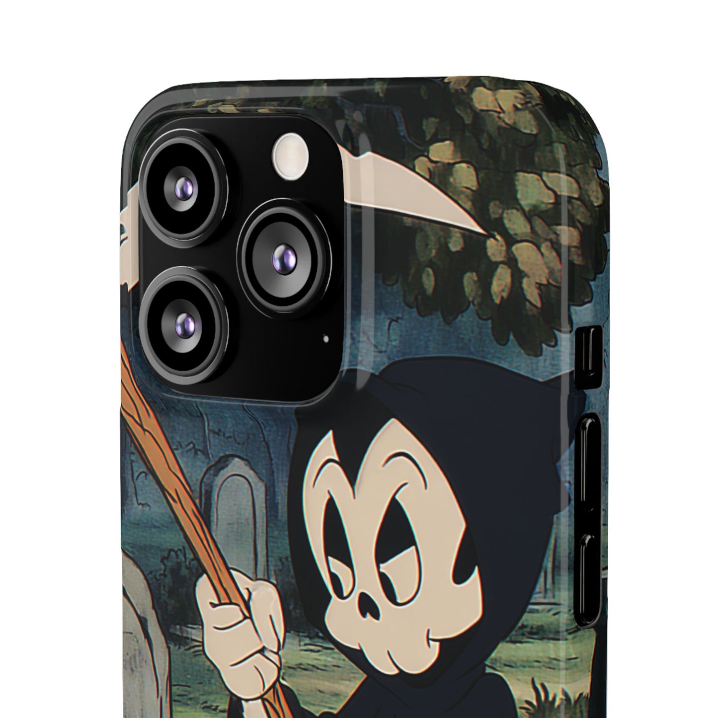 Grim Reaper Snap Case, Halloween Phone Case, Cute Death Phone Cover, Spooky Accessories, Unique Phone Protector
