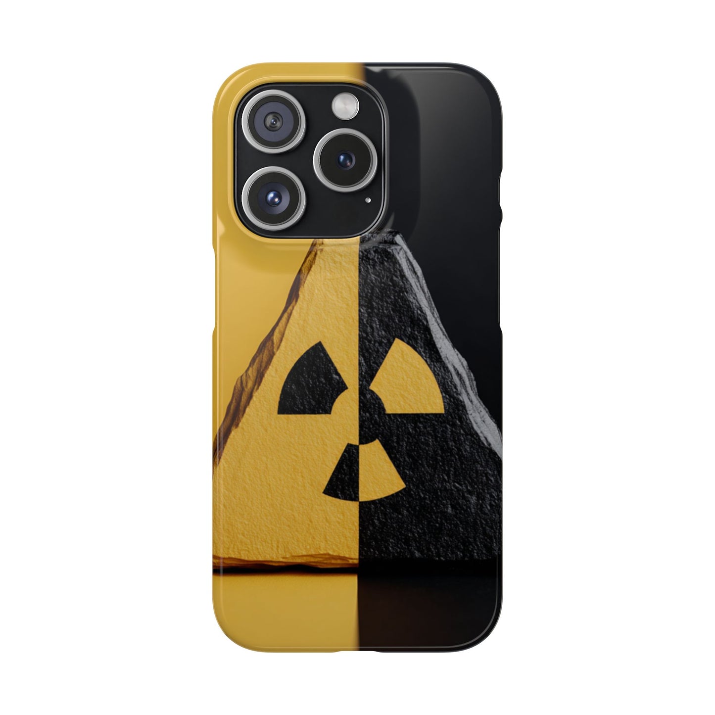 Bold Graphic Snap Case, Radiation Symbol Phone Cover, Trendy Phone Accessory, Unique Gift for Tech Lovers, Stylish Mobile Case