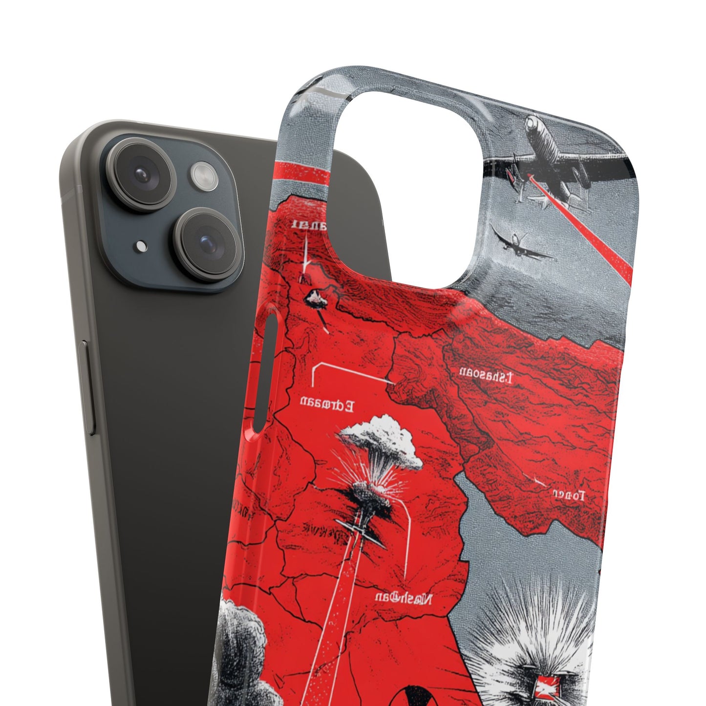 Bold Graphic Snap Case with Dramatic Design, Unique Phone Cover, Artistic Protection for iPhone, Trendy Gadget Gift, Edgy Tech Accessory