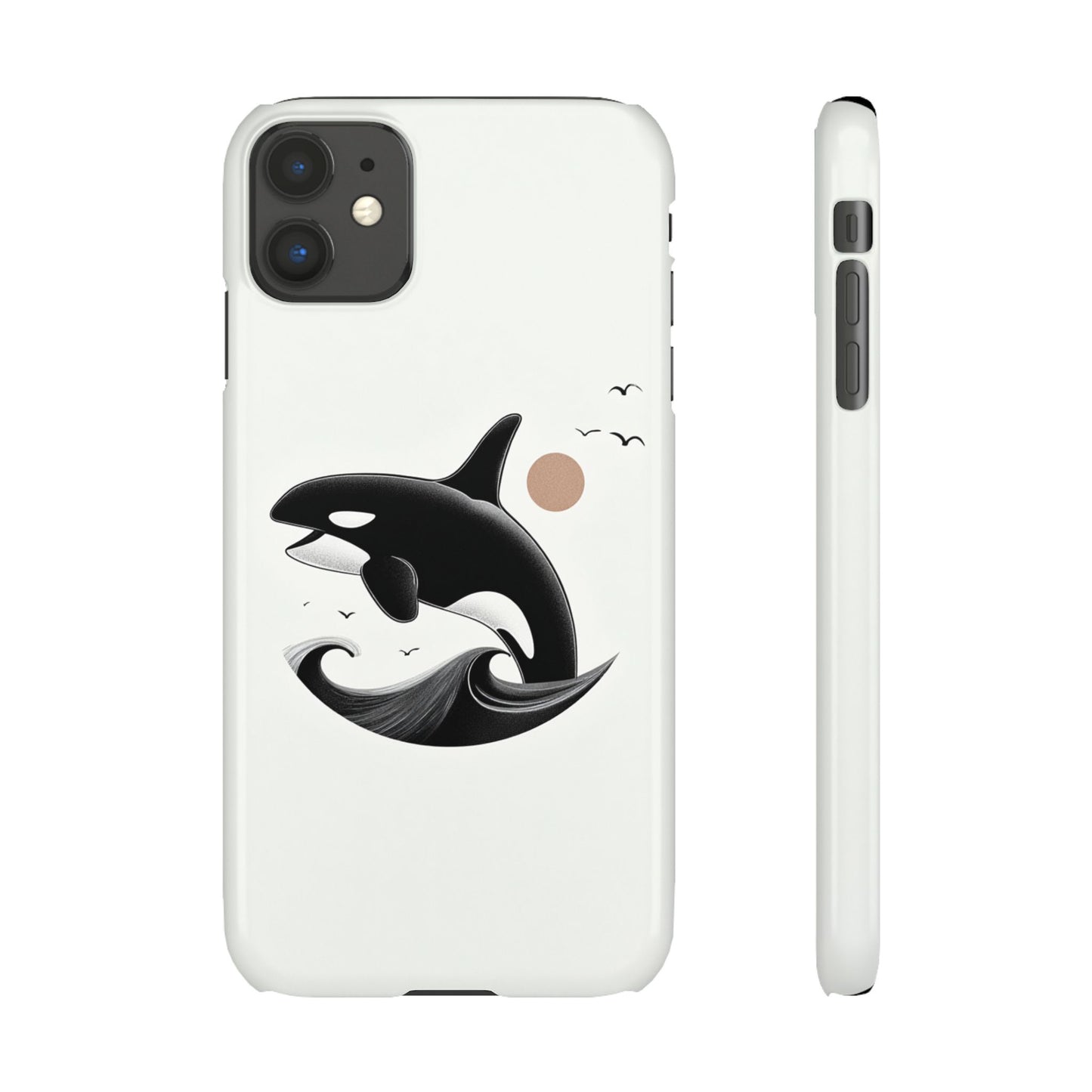 Whale Splash Phone Case | Ocean Lover Gift, Marine Art, Snap Cases, Cute Whale Design, Custom Phone Accessories