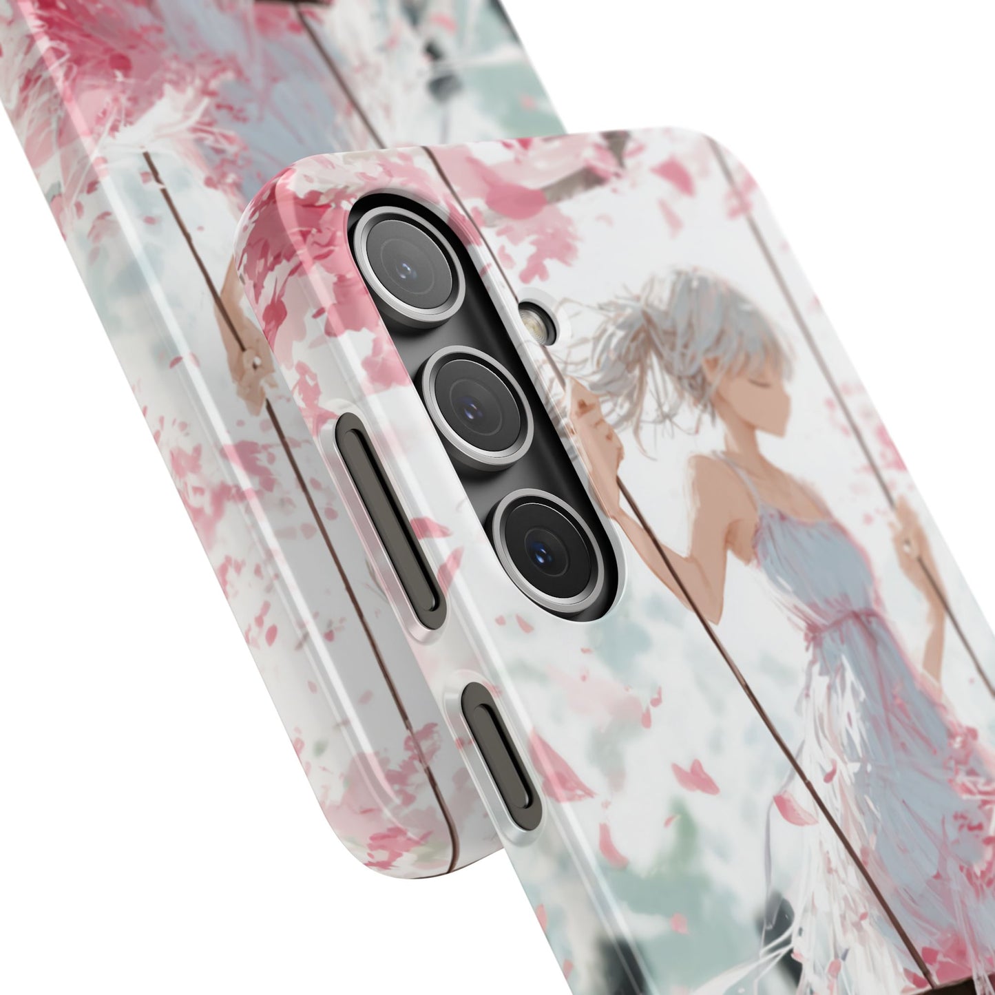 Elegant Floral Snap Cases for iPhone, Personalized Phone Covers, Cute Spring Gifts, Anime Aesthetic Accessories, Flower-themed Cell [...]