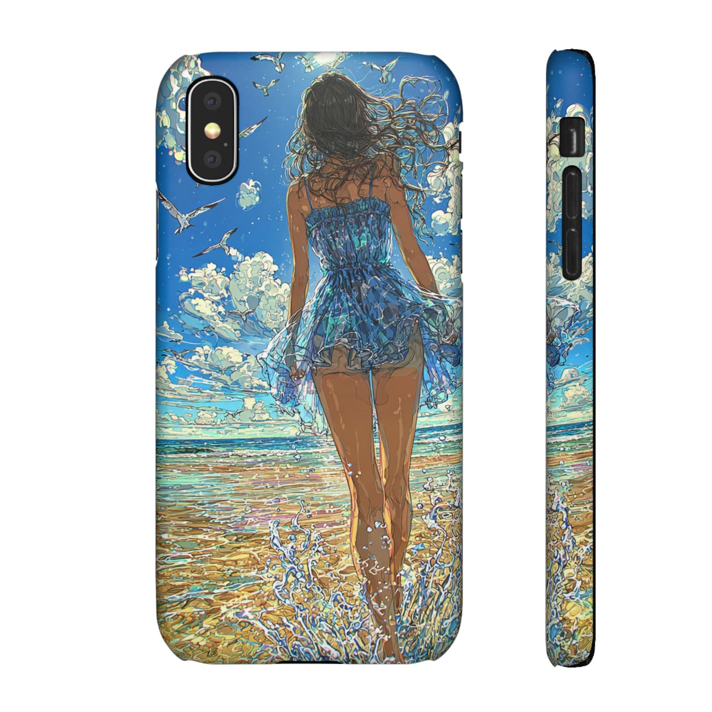 Summer Breeze Snap Case, Ocean Art Phone Cover, Beach Vibes Cell Case, Gift for Her, Custom Phone Accessory
