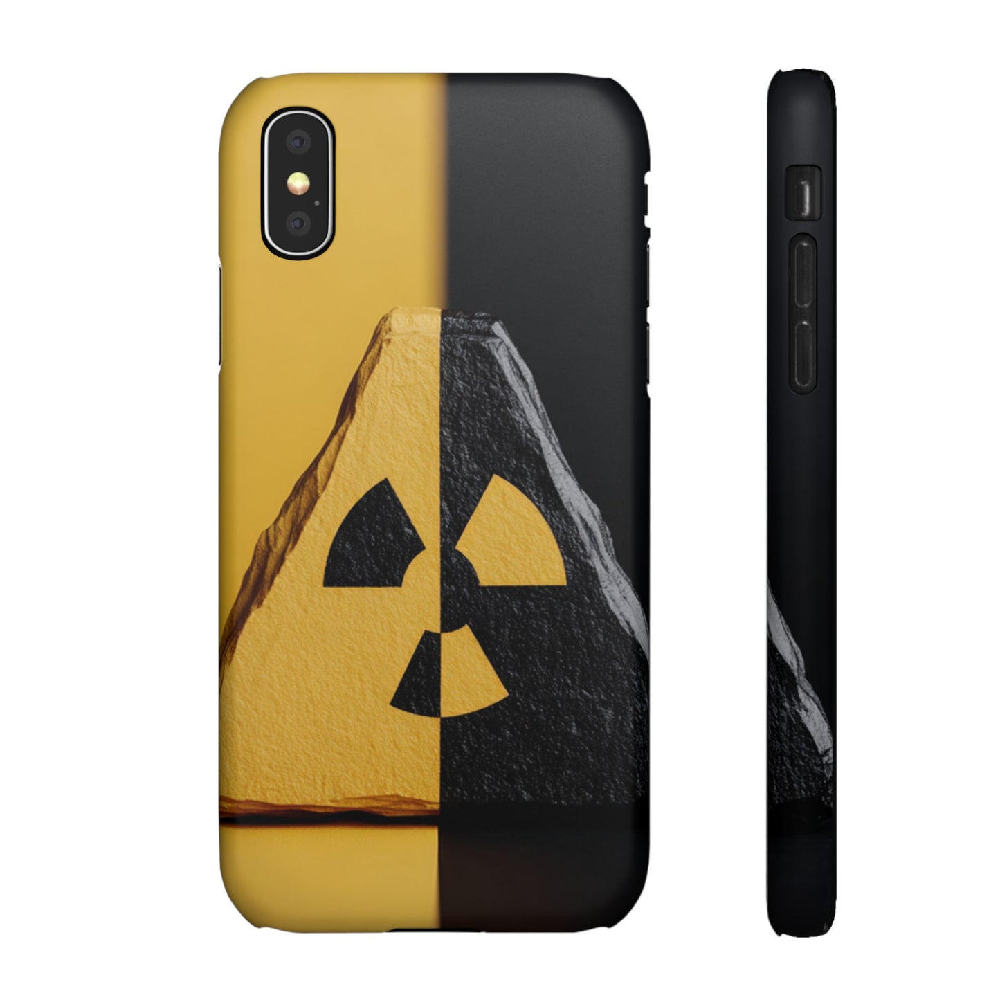 Bold Graphic Snap Case, Radiation Symbol Phone Cover, Trendy Phone Accessory, Unique Gift for Tech Lovers, Stylish Mobile Case