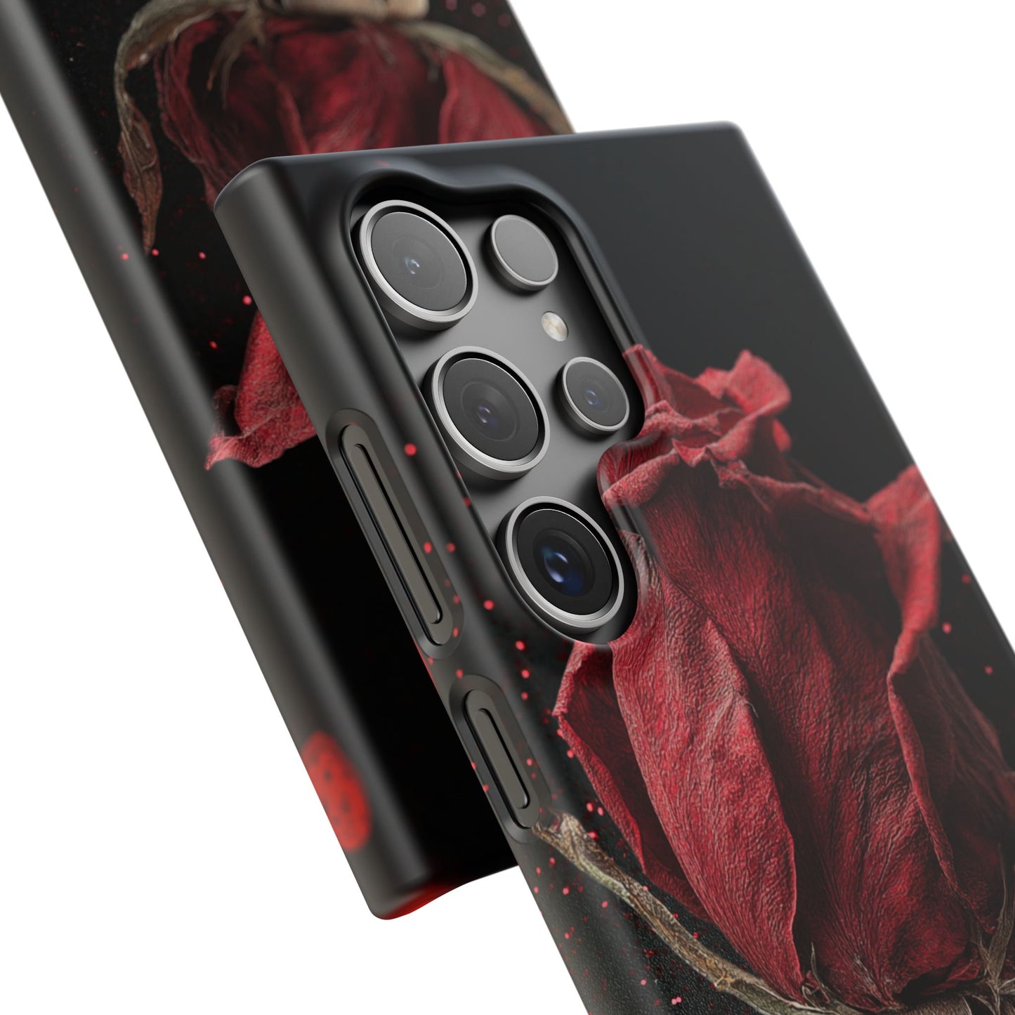Romantic Rose Snap Case, Floral Phone Cover, Valentines Day Gift, Trendy Mobile Accessory, Heart Design Case, Elegant Phone Protector
