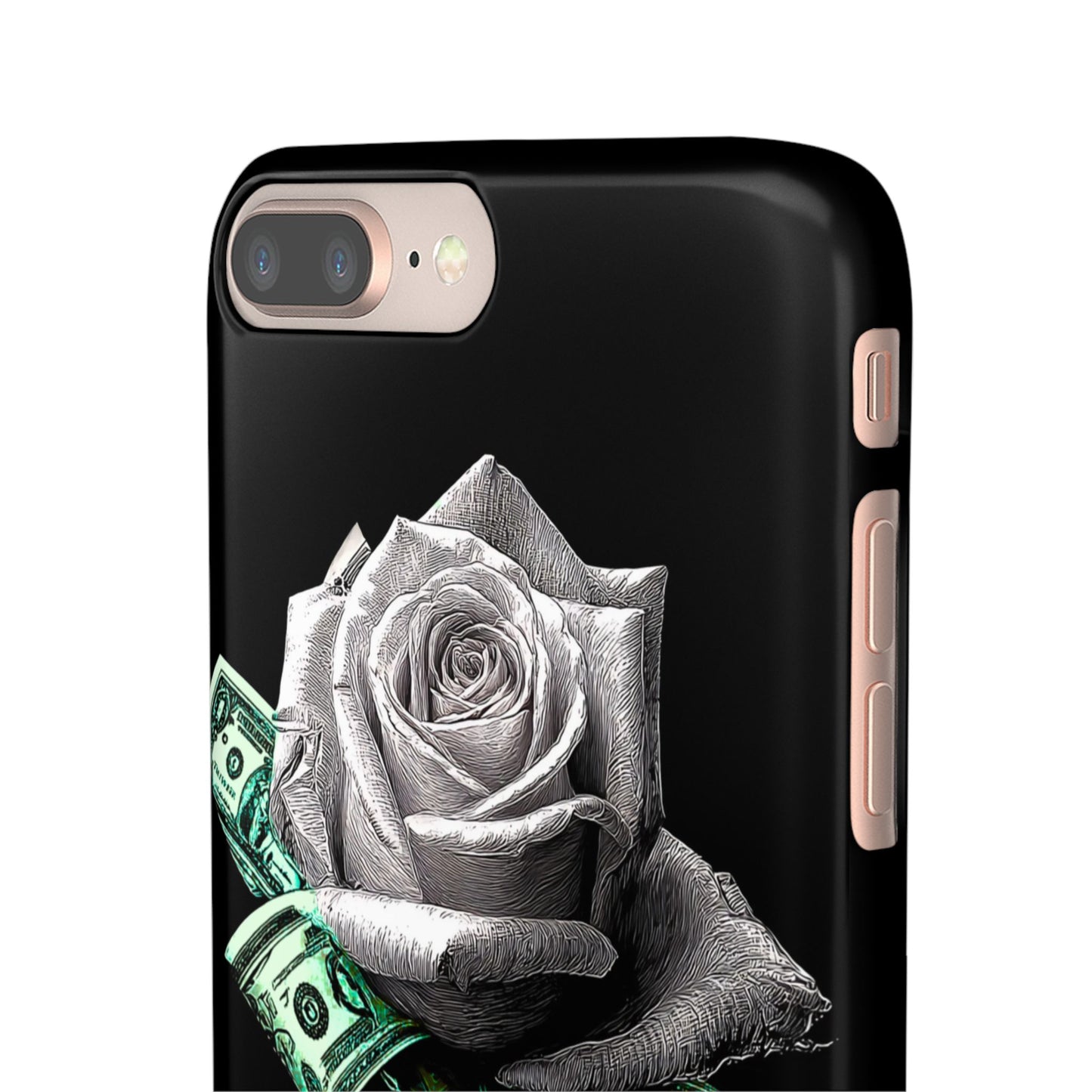 Stylish Rose & Money Snap Case - Floral Phone Protection, Trendy Gift for Him/Her, Birthday Present, Accessories for Teens