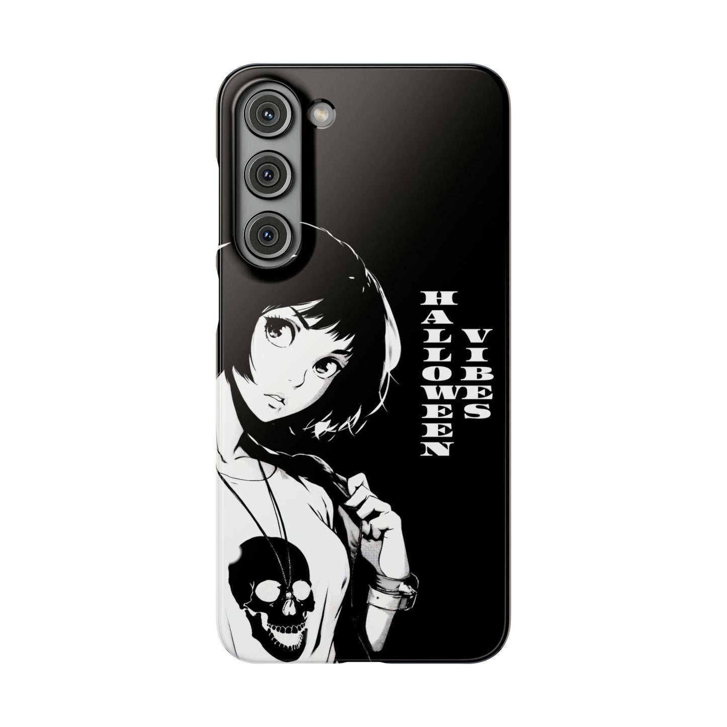 Halloween Vibes Snap Case Black and White Protective Phone Cover for iPhone and Samsung