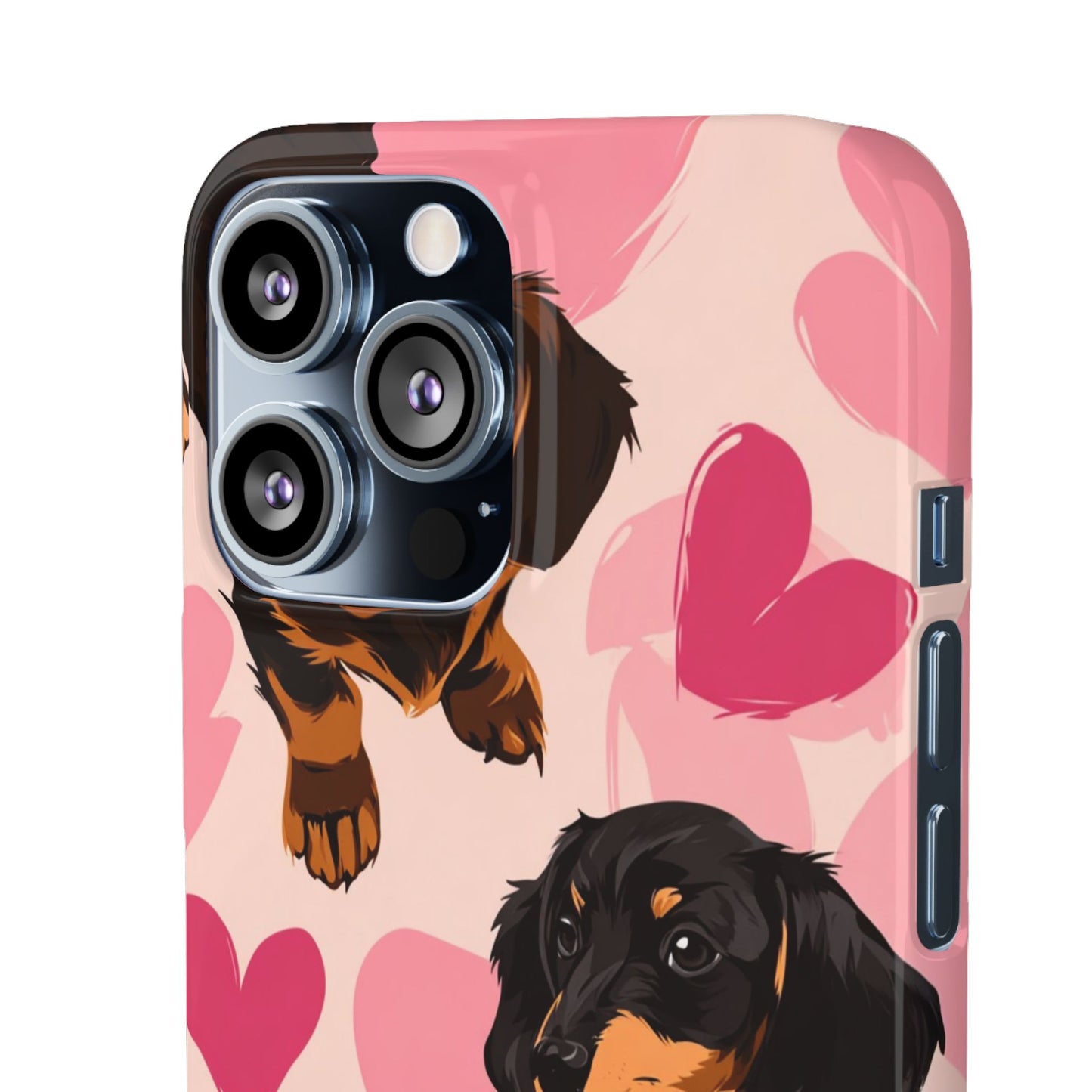 Pink Dachshund Love Phone Case for Iphone and Samsung Customistion and Free Shipping Avvialable