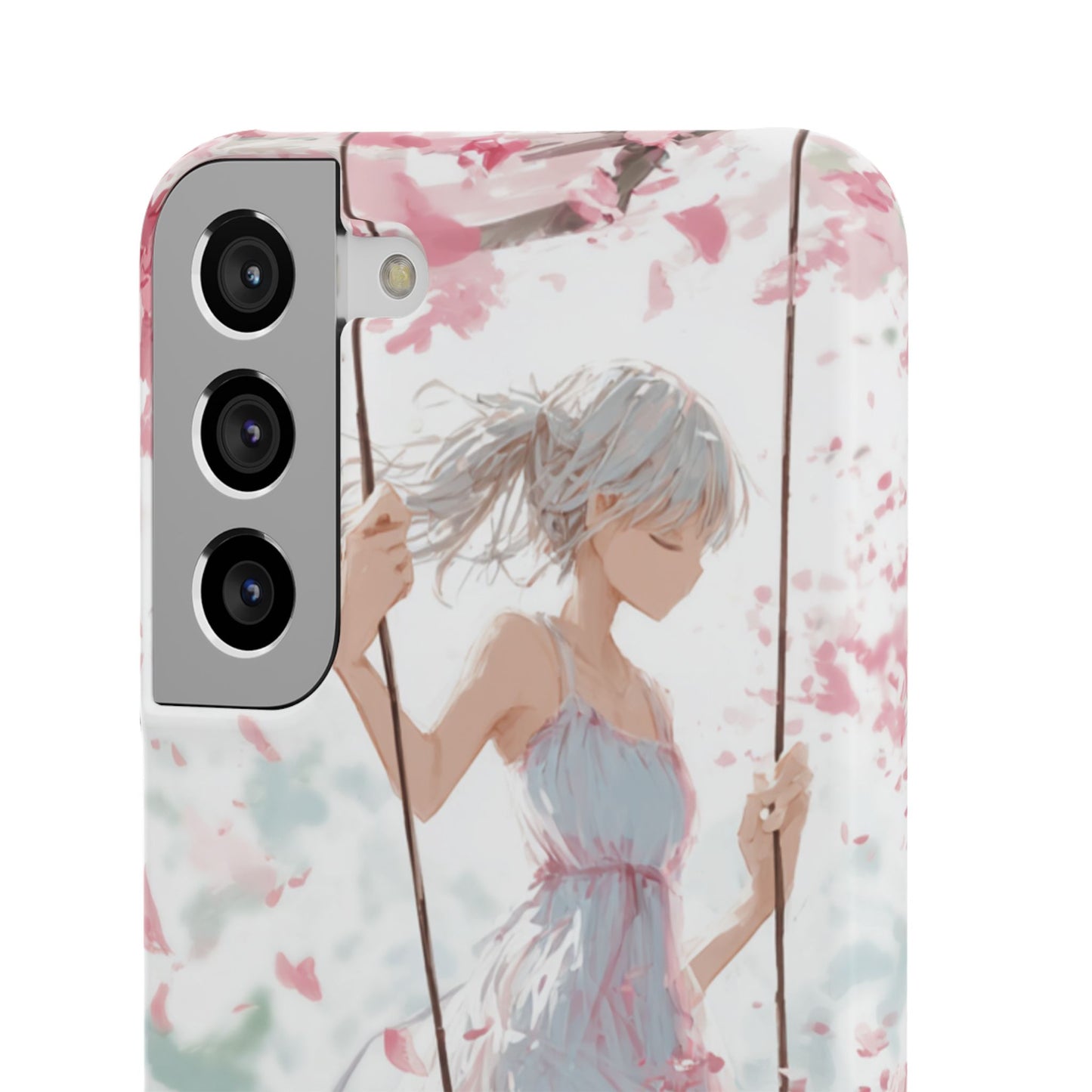 Elegant Floral Snap Cases for iPhone, Personalized Phone Covers, Cute Spring Gifts, Anime Aesthetic Accessories, Flower-themed Cell [...]