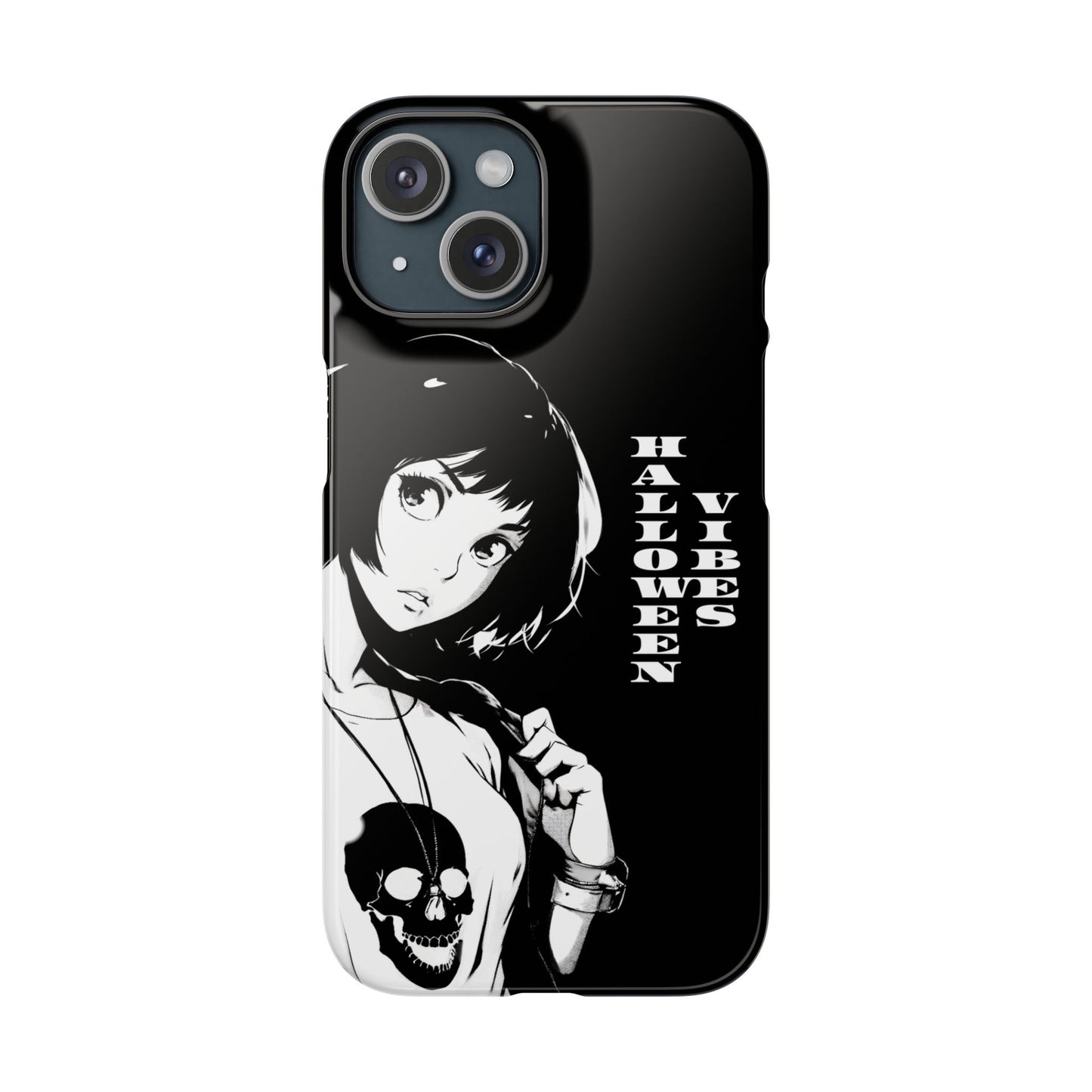 Halloween Vibes Snap Case Black and White Protective Phone Cover for iPhone and Samsung