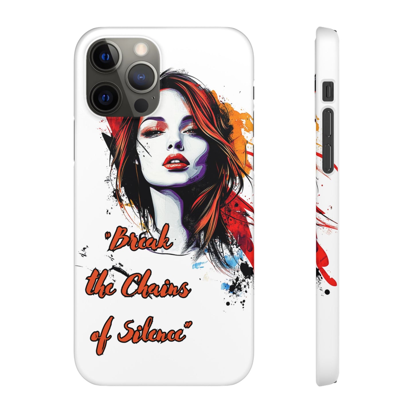Empowering Art Snap Cases, Phone Cover, Break the Chains of Silence, Unique Gift, Inspirational Tech Accessories