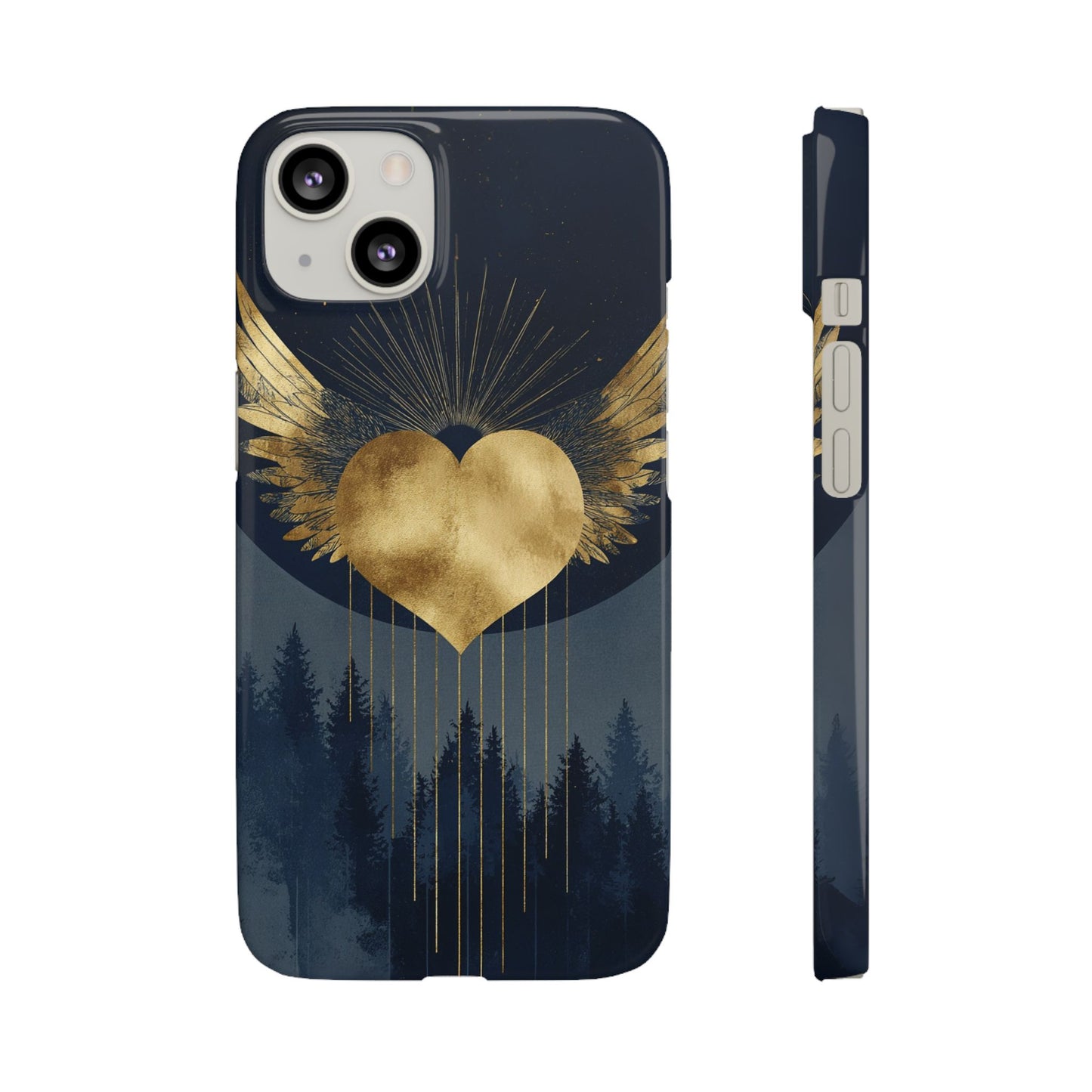Heart Wing Snap Case, Elegant Phone Cover, Unique Gift, Artistic Accessory, Protective Case for Love and Romance