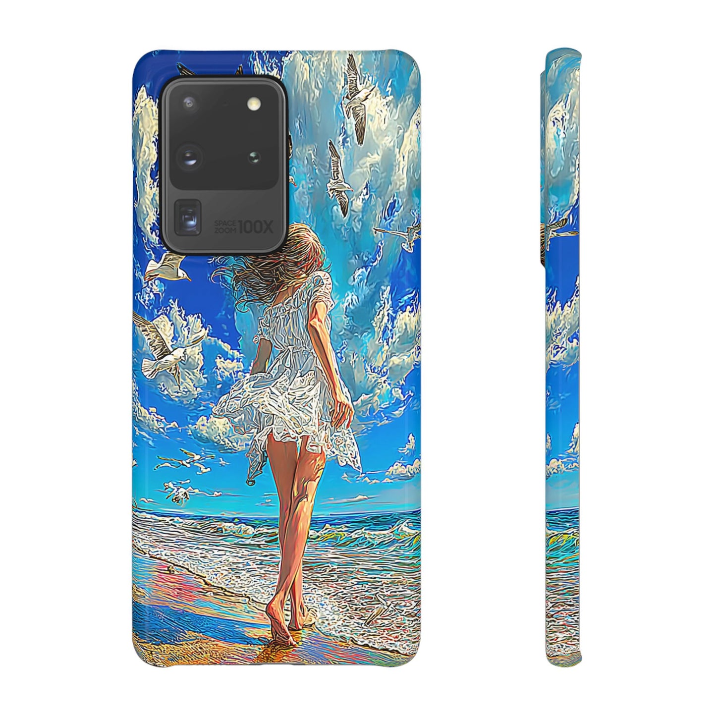 Dreamy Seaside Snap Case, Ocean Waves Phone Cover, Summer Vibe Gift, Cute Aesthetic Accessory, Beach Lover Case