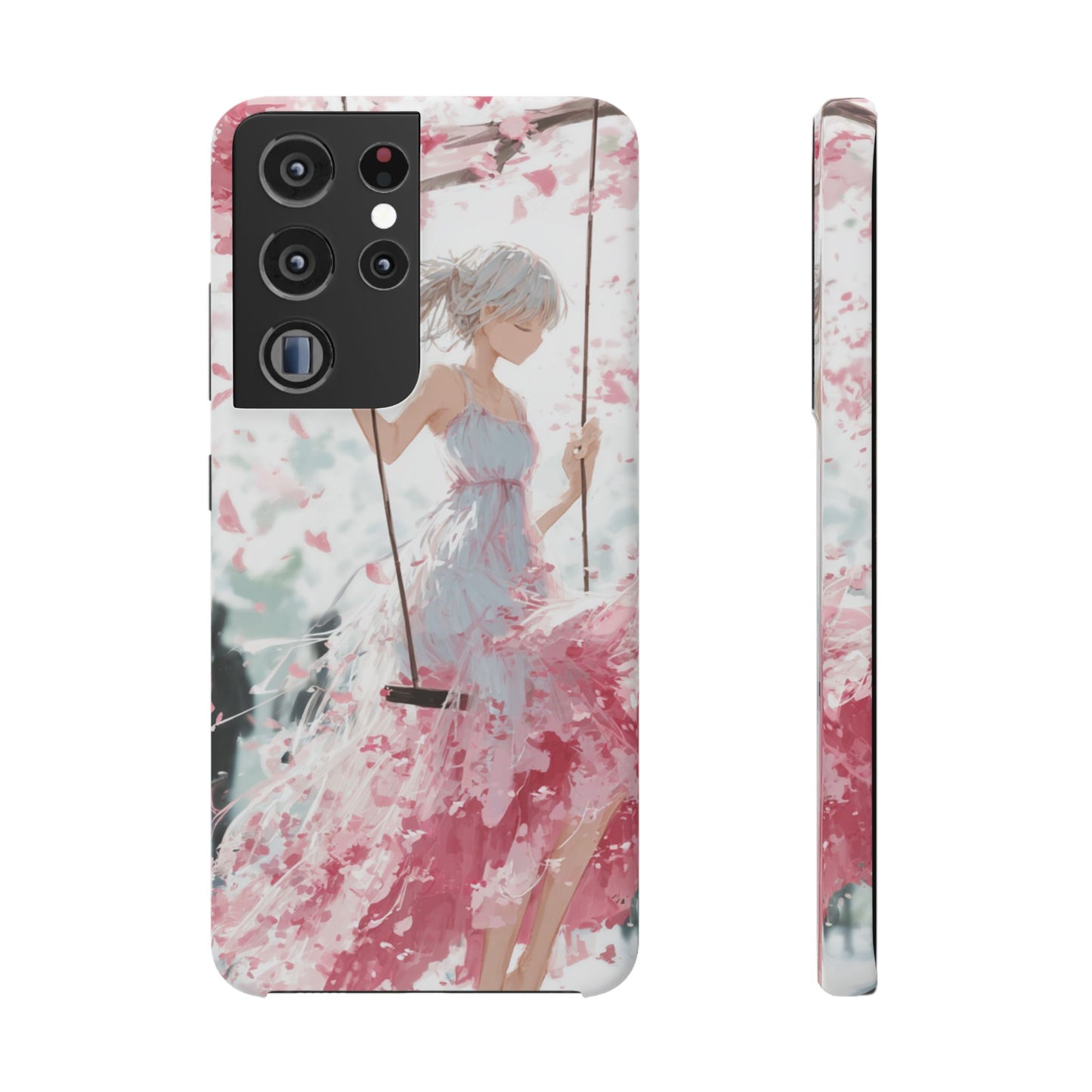 Elegant Floral Snap Cases for iPhone, Personalized Phone Covers, Cute Spring Gifts, Anime Aesthetic Accessories, Flower-themed Cell [...]