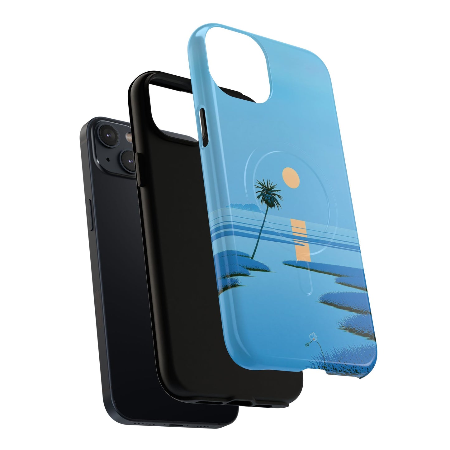 Tough Magnetic Case — Minimal Sunset Palm Phone Cover