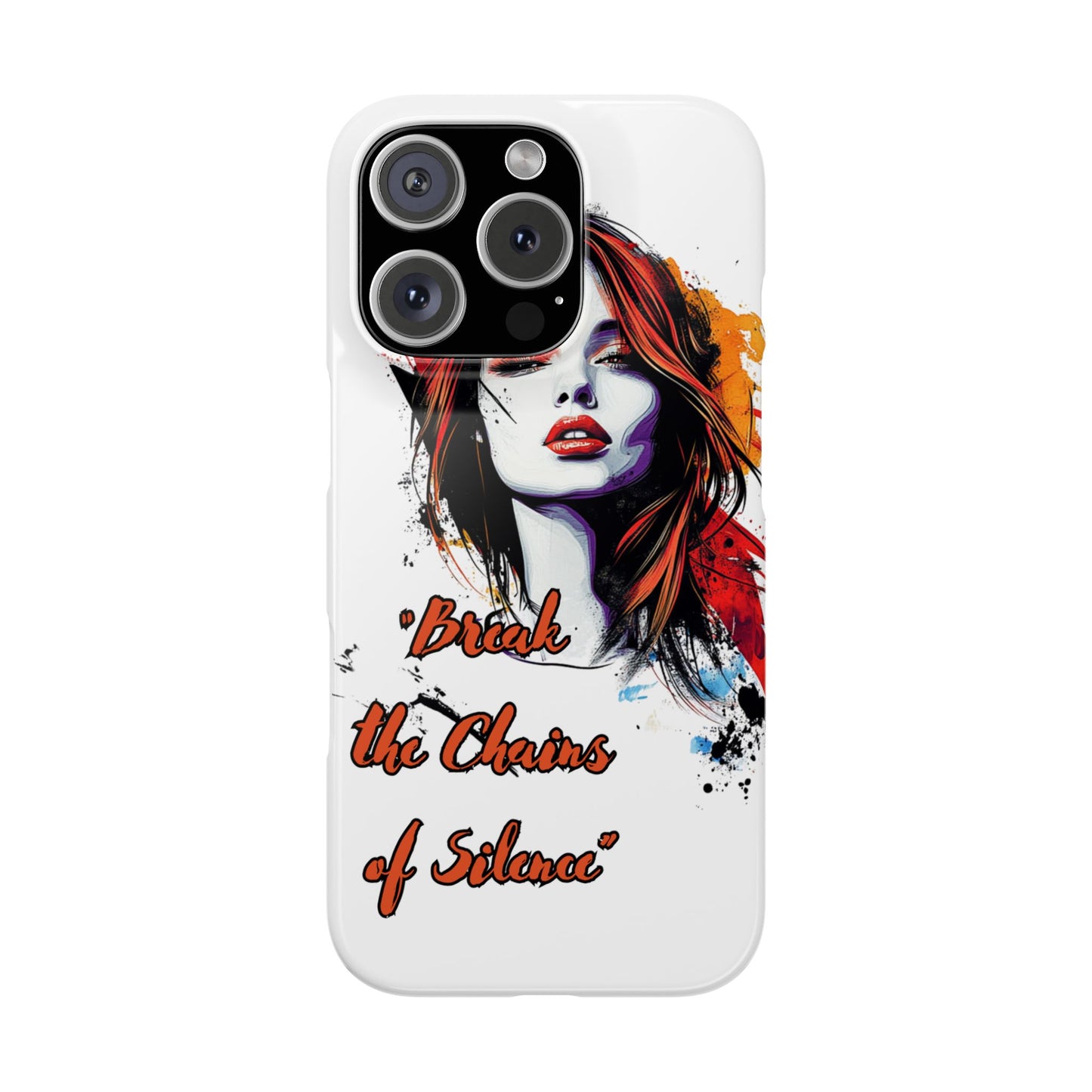 Empowering Art Snap Cases, Phone Cover, Break the Chains of Silence, Unique Gift, Inspirational Tech Accessories