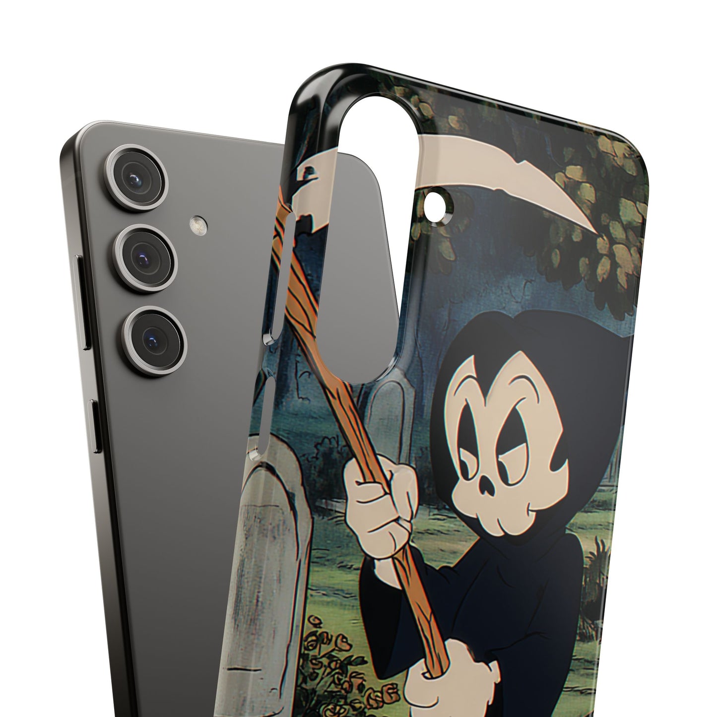 Grim Reaper Snap Case, Halloween Phone Case, Cute Death Phone Cover, Spooky Accessories, Unique Phone Protector
