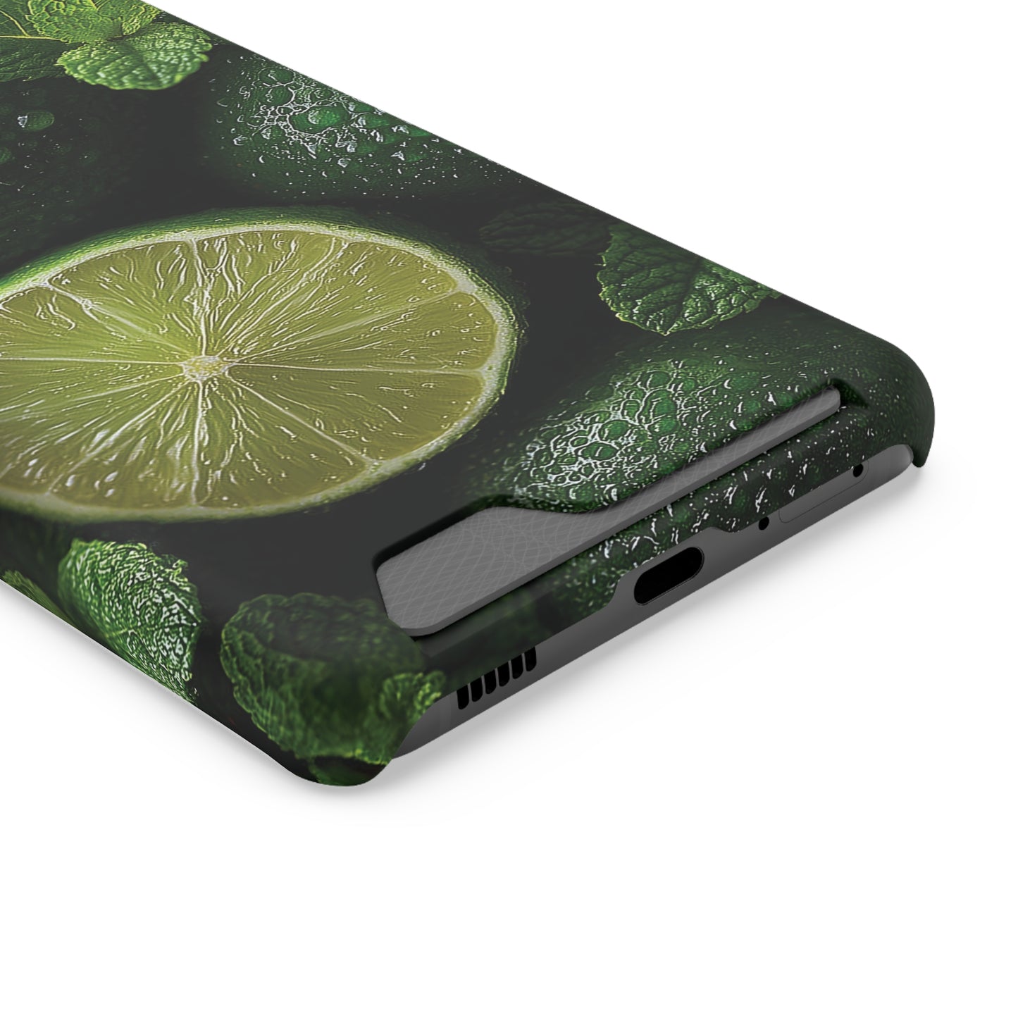 Fresh Lime Phone Case with Card Holder, Citrus Design, Perfect Gift for Summer, Stylish and Functional, Eco-friendly Accessories, [...]