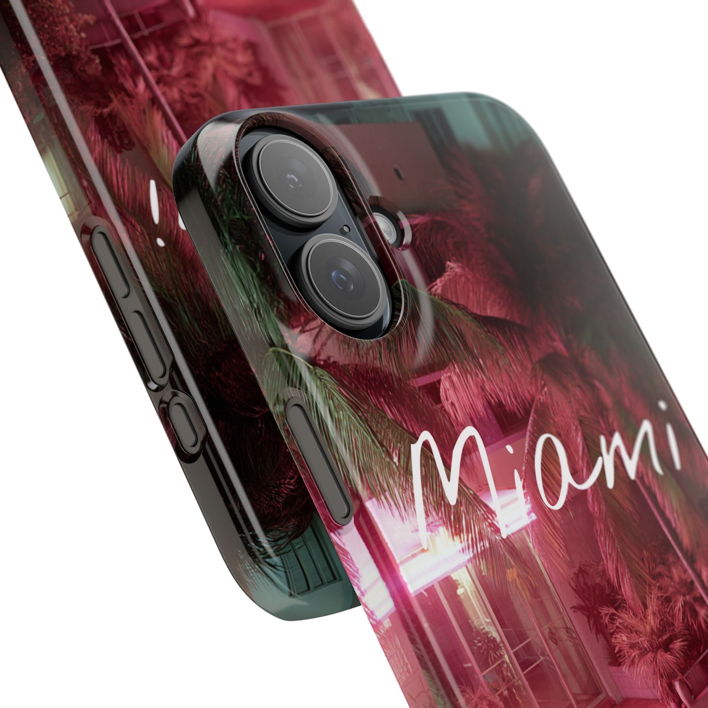 Miami Vibes Snap Case, Tropical Phone Cover, Summer Accessory, Gift for Travel Lovers, Neon Aesthetic, Beach-themed Tech