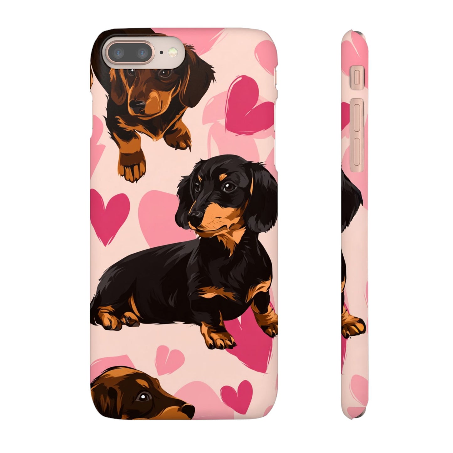 Pink Dachshund Love Phone Case for Iphone and Samsung Customistion and Free Shipping Avvialable