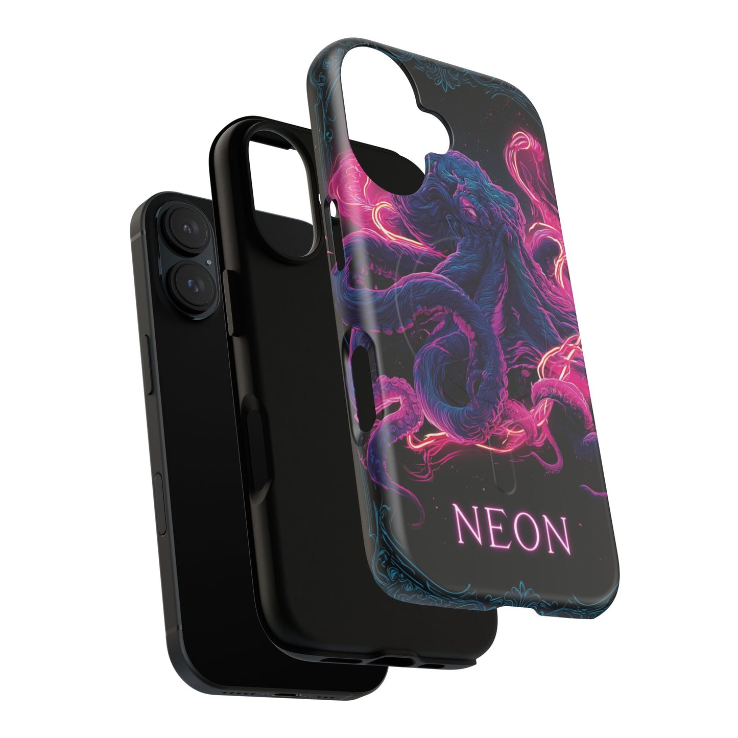 Neon Octopus Phone Case — Tough Magnetic Protective Cover
