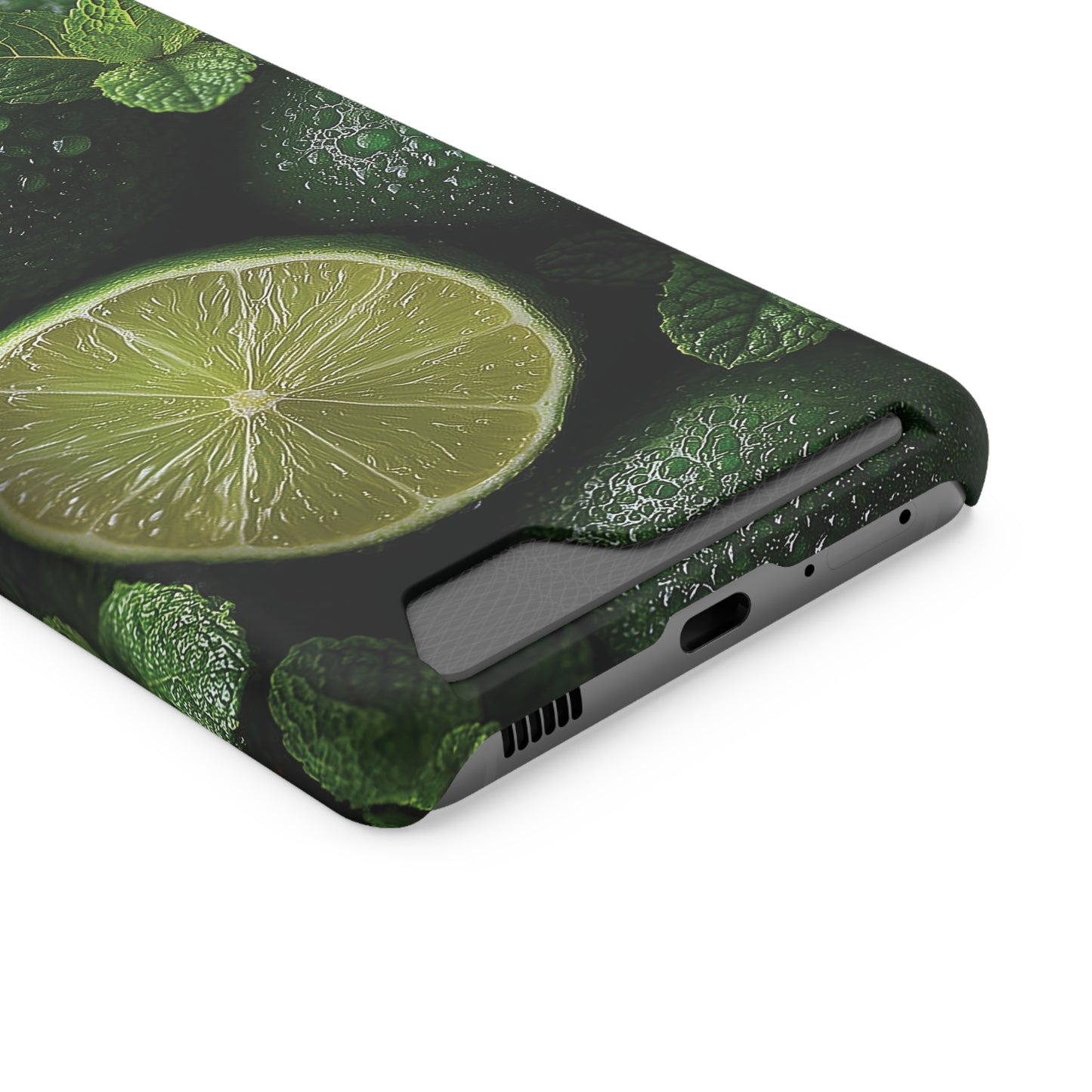 Fresh Lime Phone Case with Card Holder, Citrus Design, Perfect Gift for Summer, Stylish and Functional, Eco-friendly Accessories, [...]