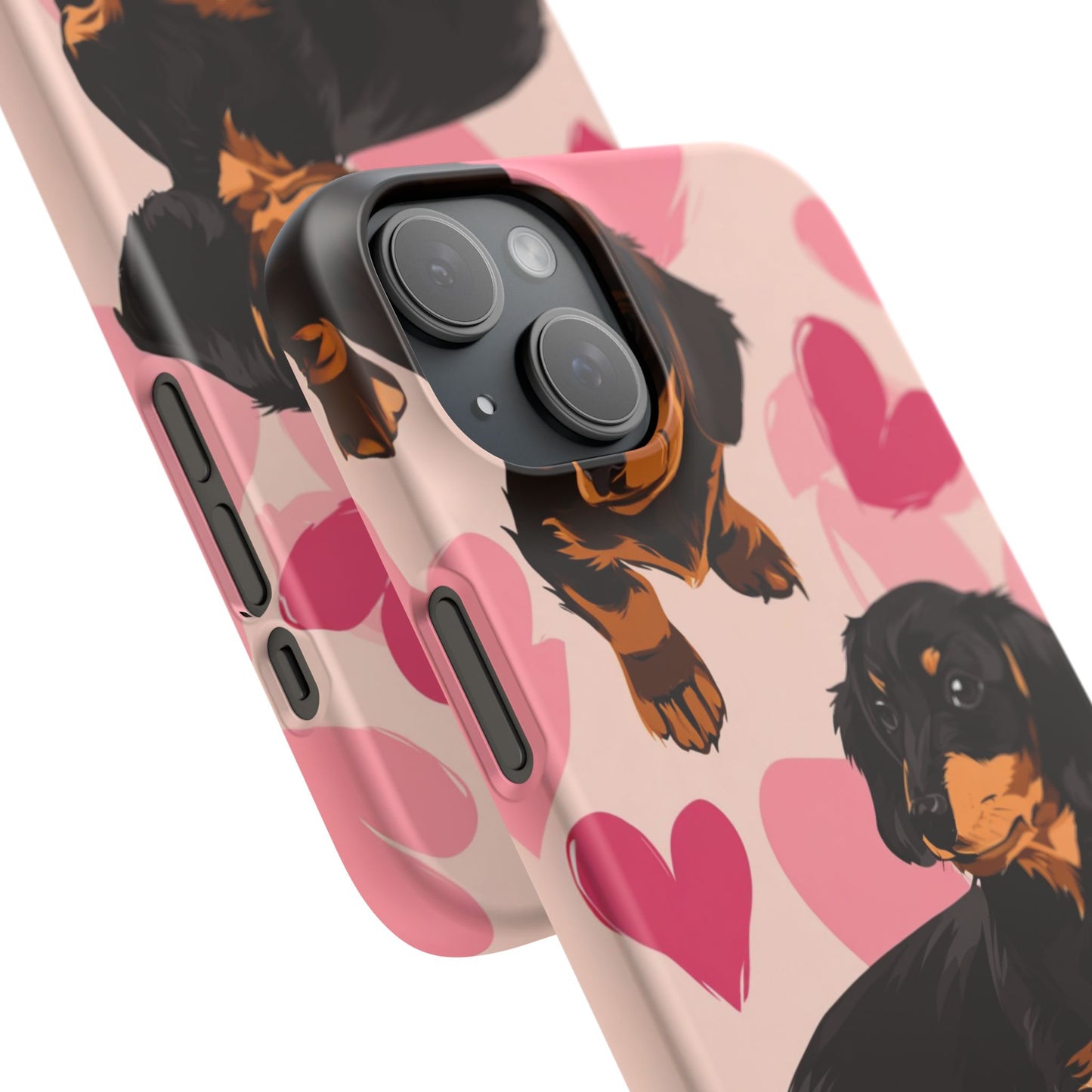 Pink Dachshund Love Phone Case for Iphone and Samsung Customistion and Free Shipping Avvialable