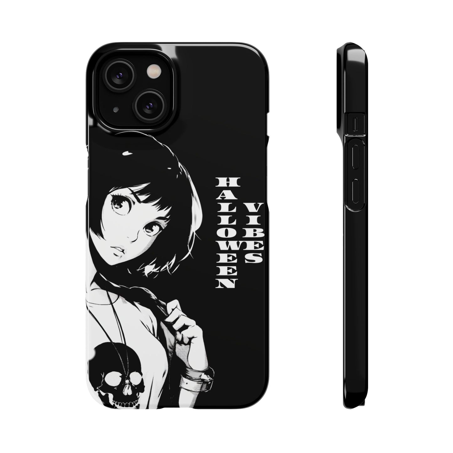 Halloween Vibes Snap Case Black and White Protective Phone Cover for iPhone and Samsung