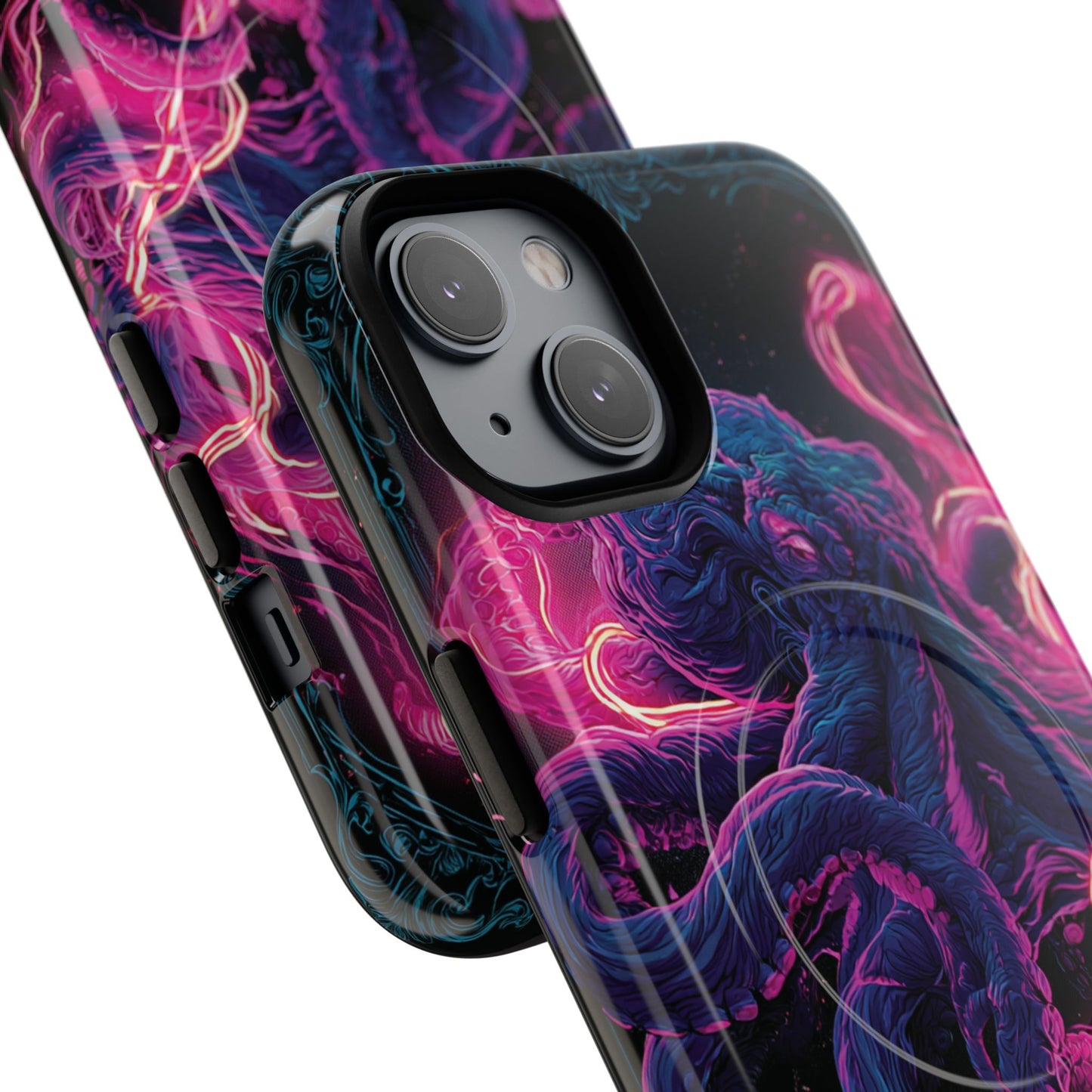 Neon Octopus Phone Case — Tough Magnetic Protective Cover