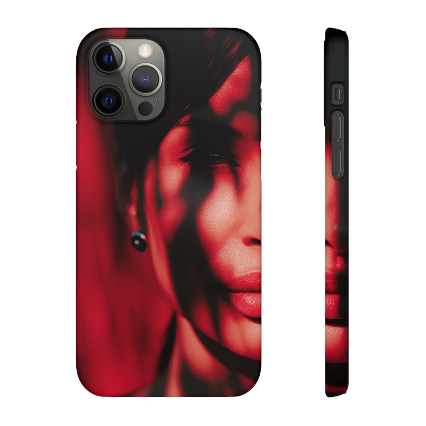 Stylish Snap Cases for Phone, Artistic Phone Cover, Unique Gifts, Red Aesthetic Case, Trendy Accessory, Vibrant Protection