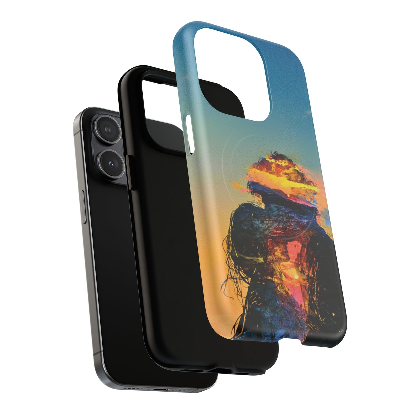 Abstract Sunset Silhouette Tough Magnetic Phone Case