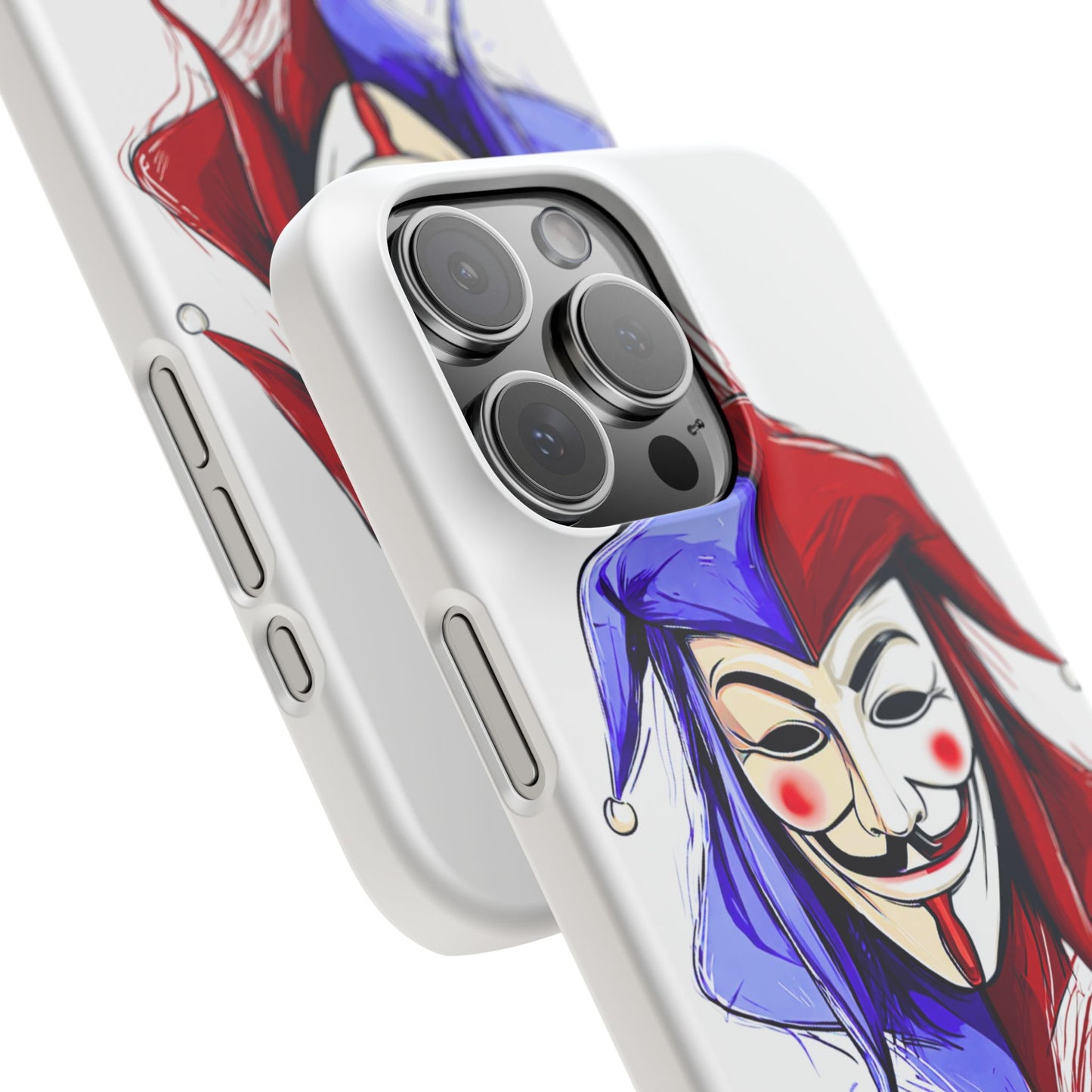 Joker & Anonimous Reunited Guy Fawkes Art Snap Case and Protective Phone Cover For iPhone and Samsung