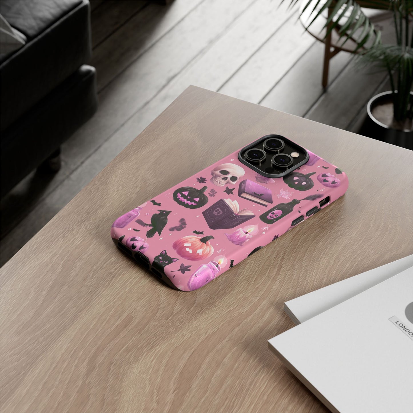 Spooky Phone Case - Halloween Design, Cute Costume Accessory, Fall Decor, Gift for Cat Lovers, Witchy Vibes, Trick or Treat