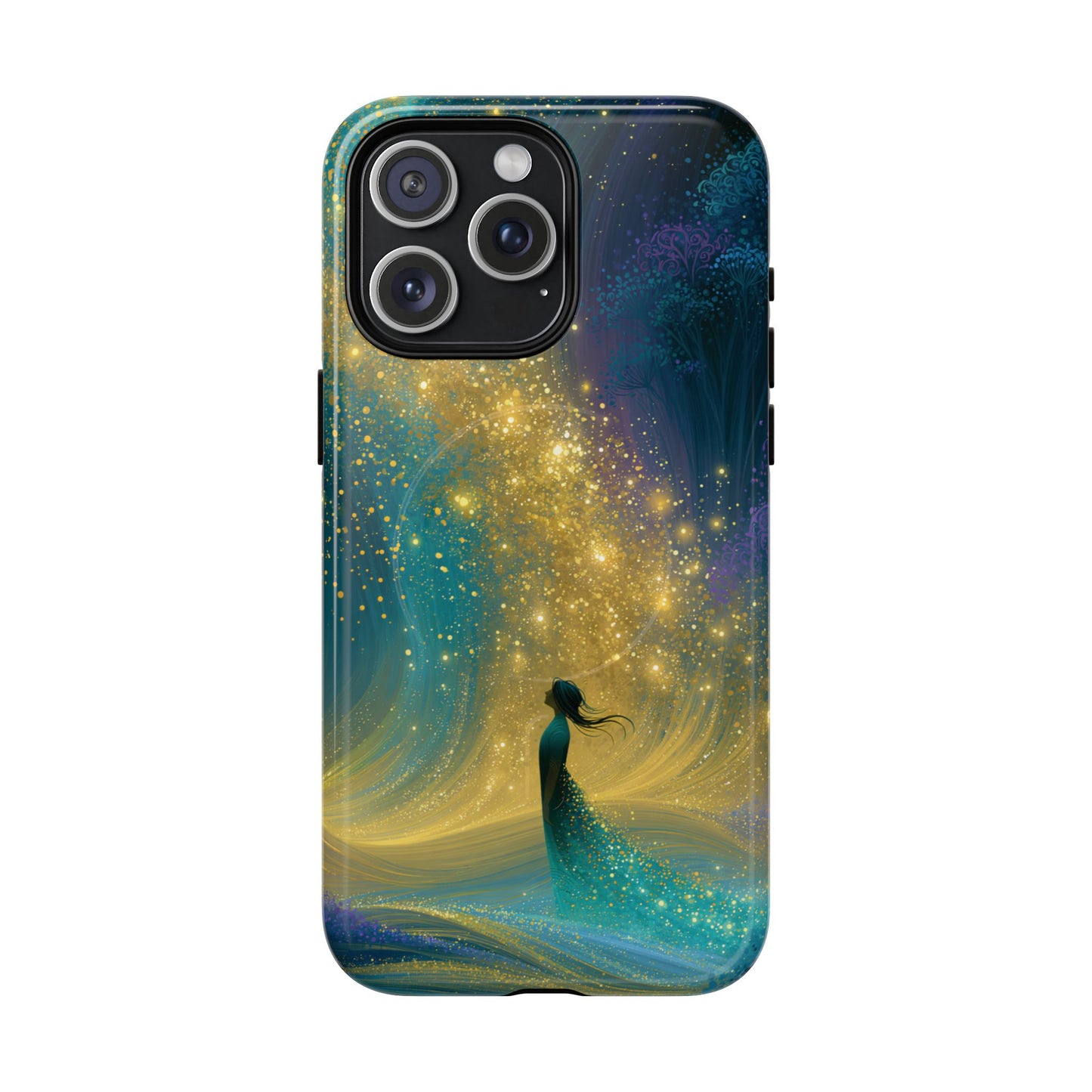 Mystical Nightfall Phone Case — Starry Silhouette Tough Magnetic Case