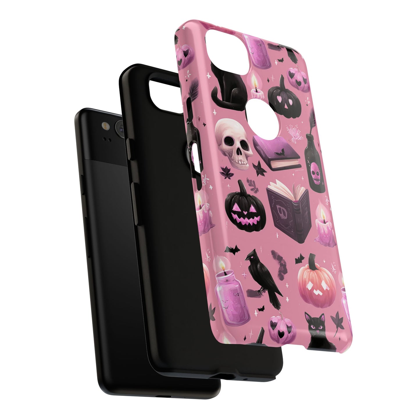 Spooky Phone Case - Halloween Design, Cute Costume Accessory, Fall Decor, Gift for Cat Lovers, Witchy Vibes, Trick or Treat