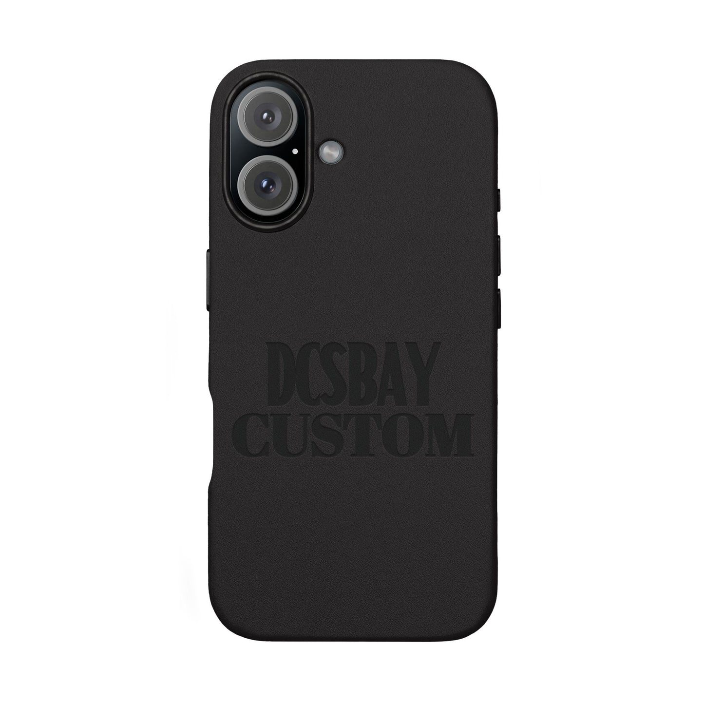 Engraved PU Leather Phone Case — Minimal Bear Silhouette