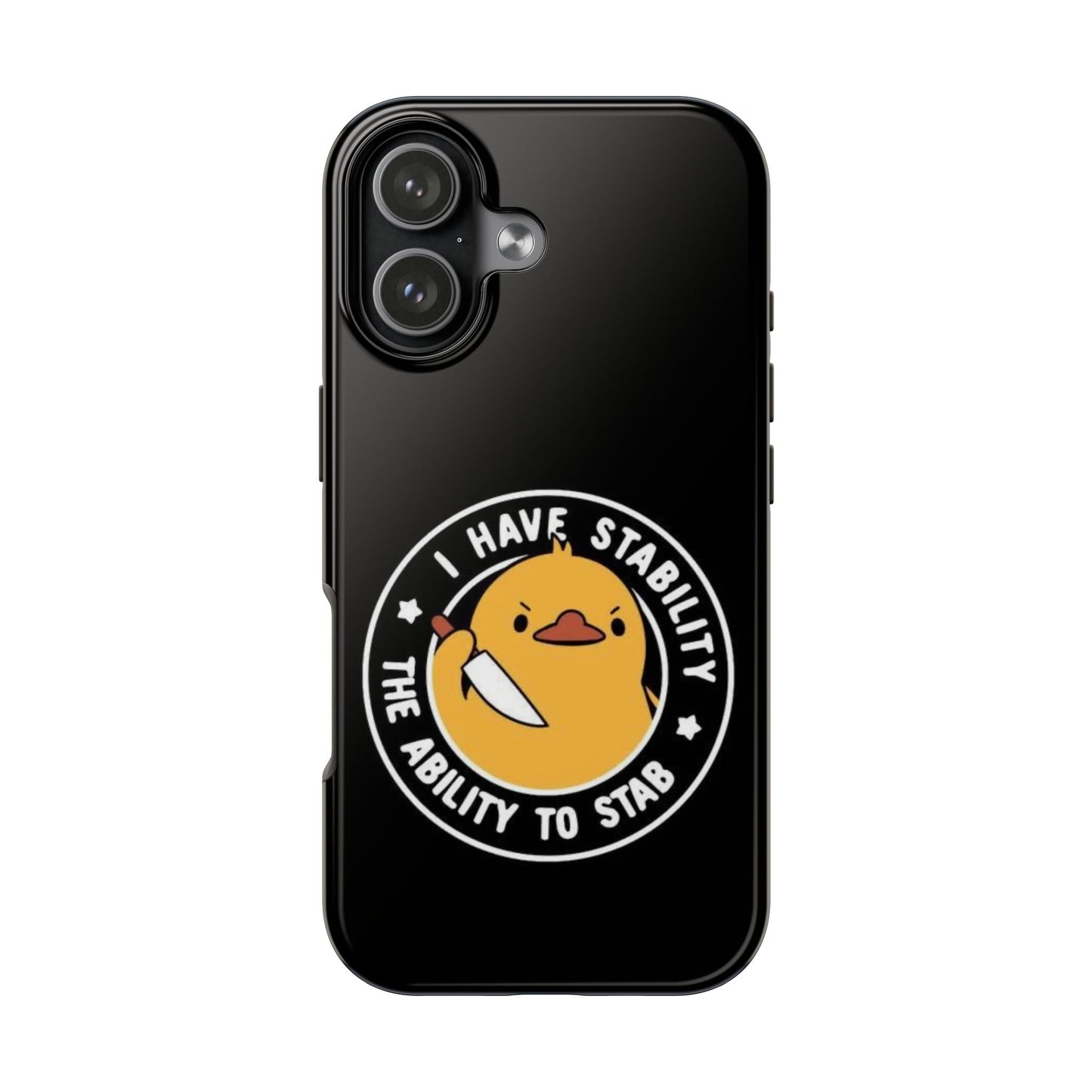 Funny Duck iPhone 17 Tough Phone Case | Cute Cartoon Duck, Protective Hard Shell