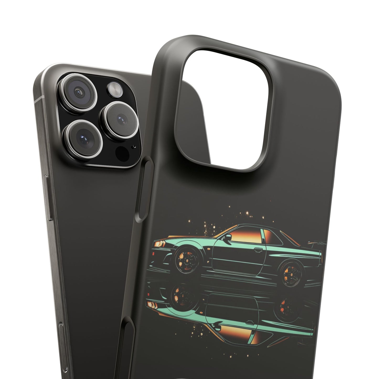 Green Skyleine R34 GTR Art Snap Case and Protective Phone Cover For iPhone and Samsung