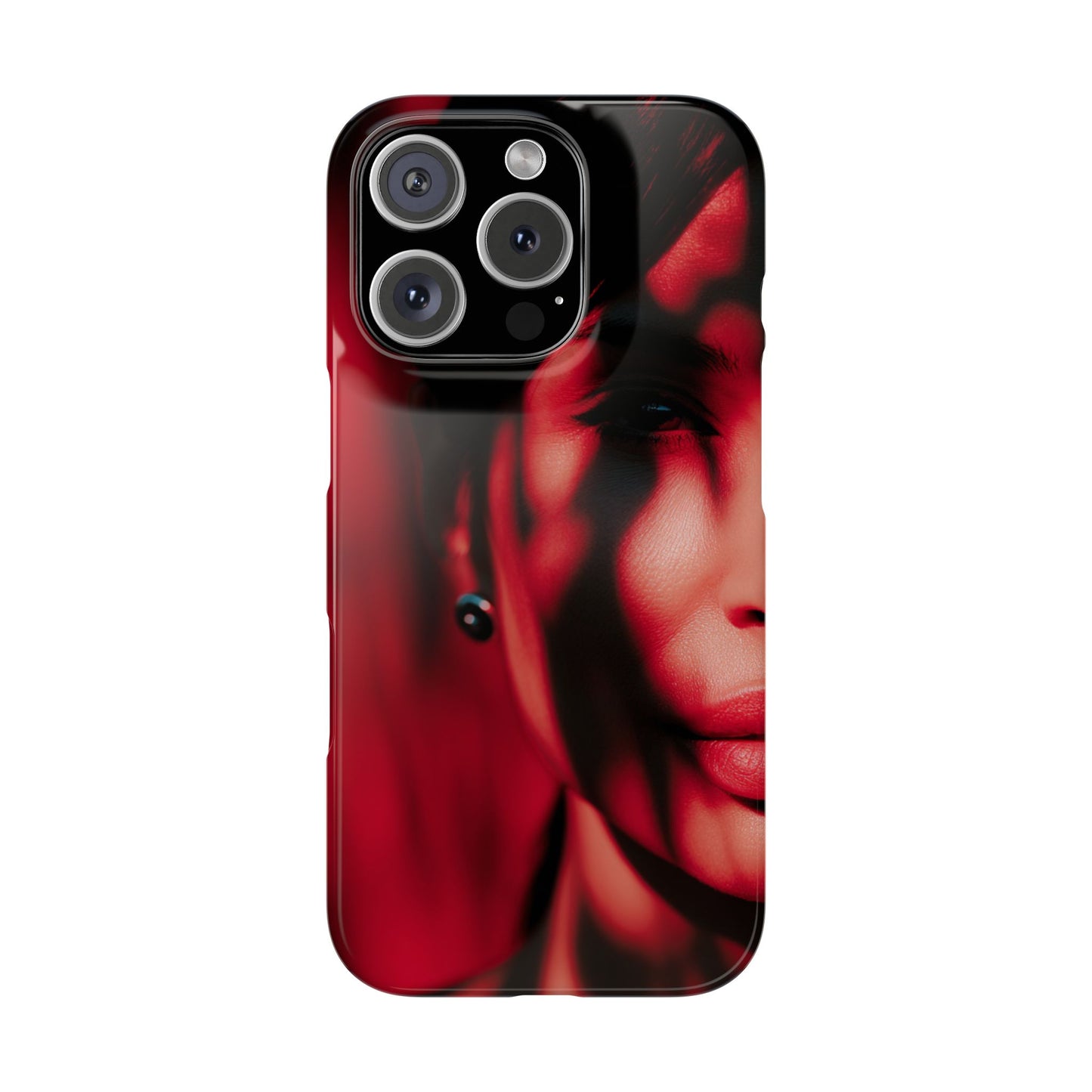 Stylish Snap Cases for Phone, Artistic Phone Cover, Unique Gifts, Red Aesthetic Case, Trendy Accessory, Vibrant Protection