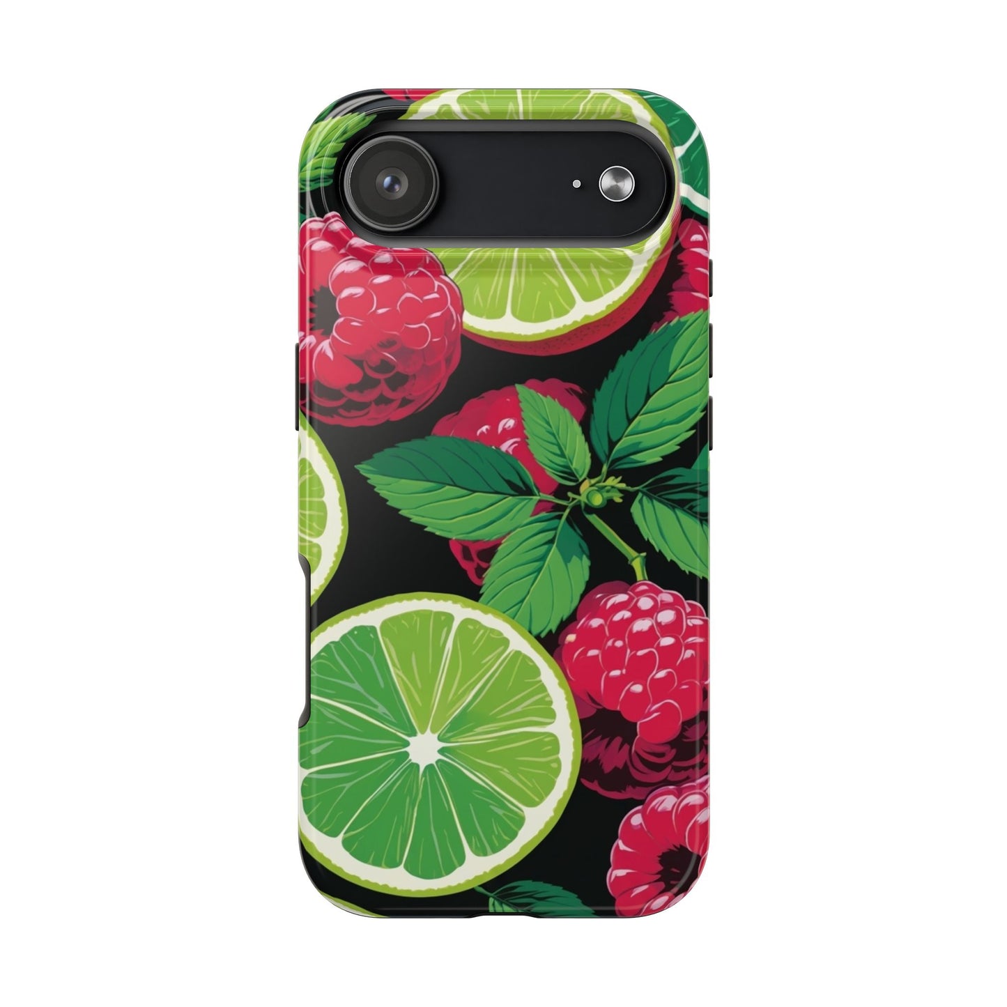 Raspberry Lime Spring iPhone 17 Tough Phone Case — Vibrant Floral Smartphone Protection