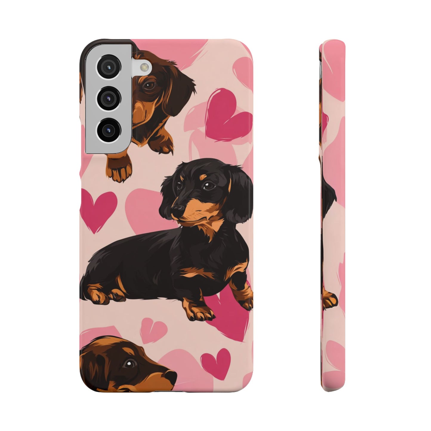 Pink Dachshund Love Phone Case for Iphone and Samsung Customistion and Free Shipping Avvialable