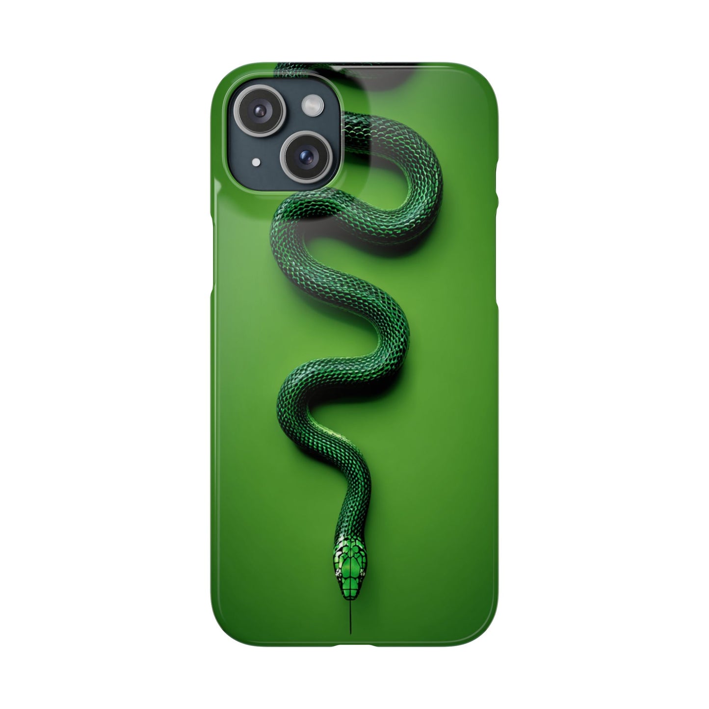 Green Snake Snap Case for iPhone, Stylish Phone Cover, Unique Gift, Trendy Accessory, Birthday, Nature Lover's Phone Case