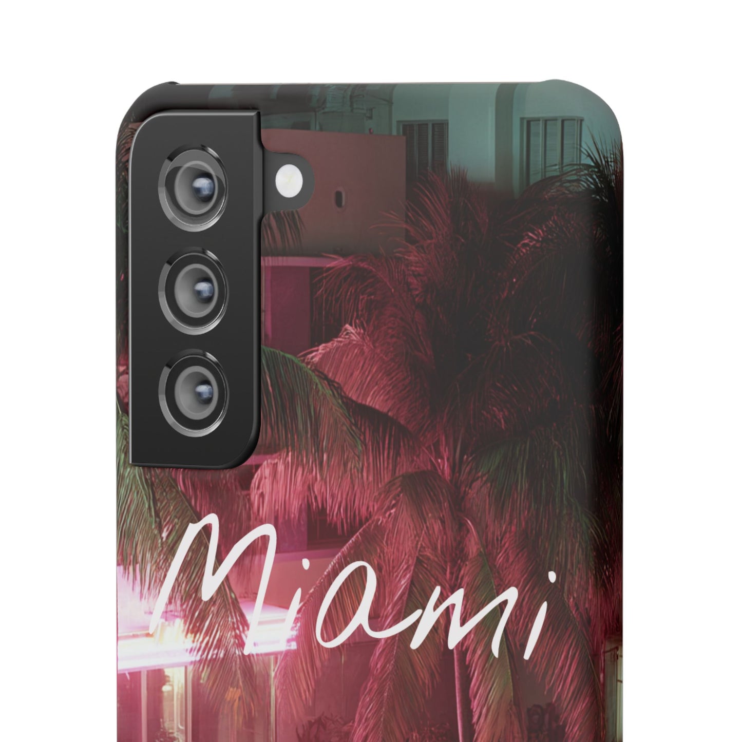 Miami Vibes Snap Case, Tropical Phone Cover, Summer Accessory, Gift for Travel Lovers, Neon Aesthetic, Beach-themed Tech