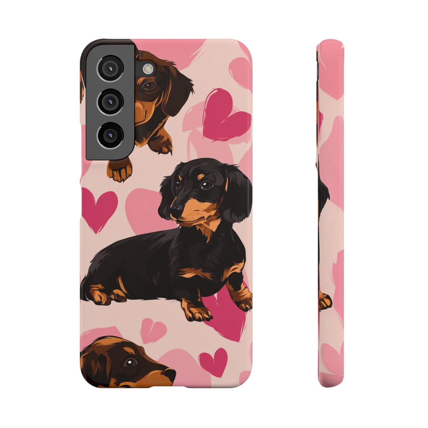 Pink Dachshund Love Phone Case for Iphone and Samsung Customistion and Free Shipping Avvialable