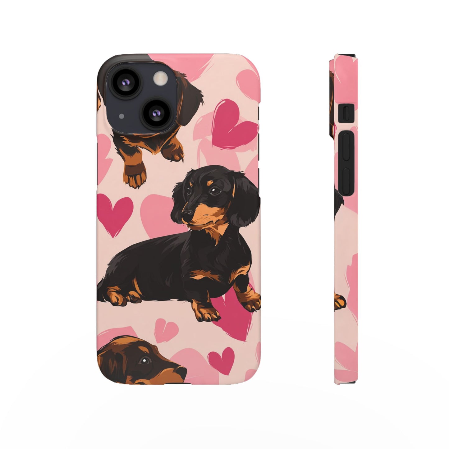 Pink Dachshund Love Phone Case for Iphone and Samsung Customistion and Free Shipping Avvialable