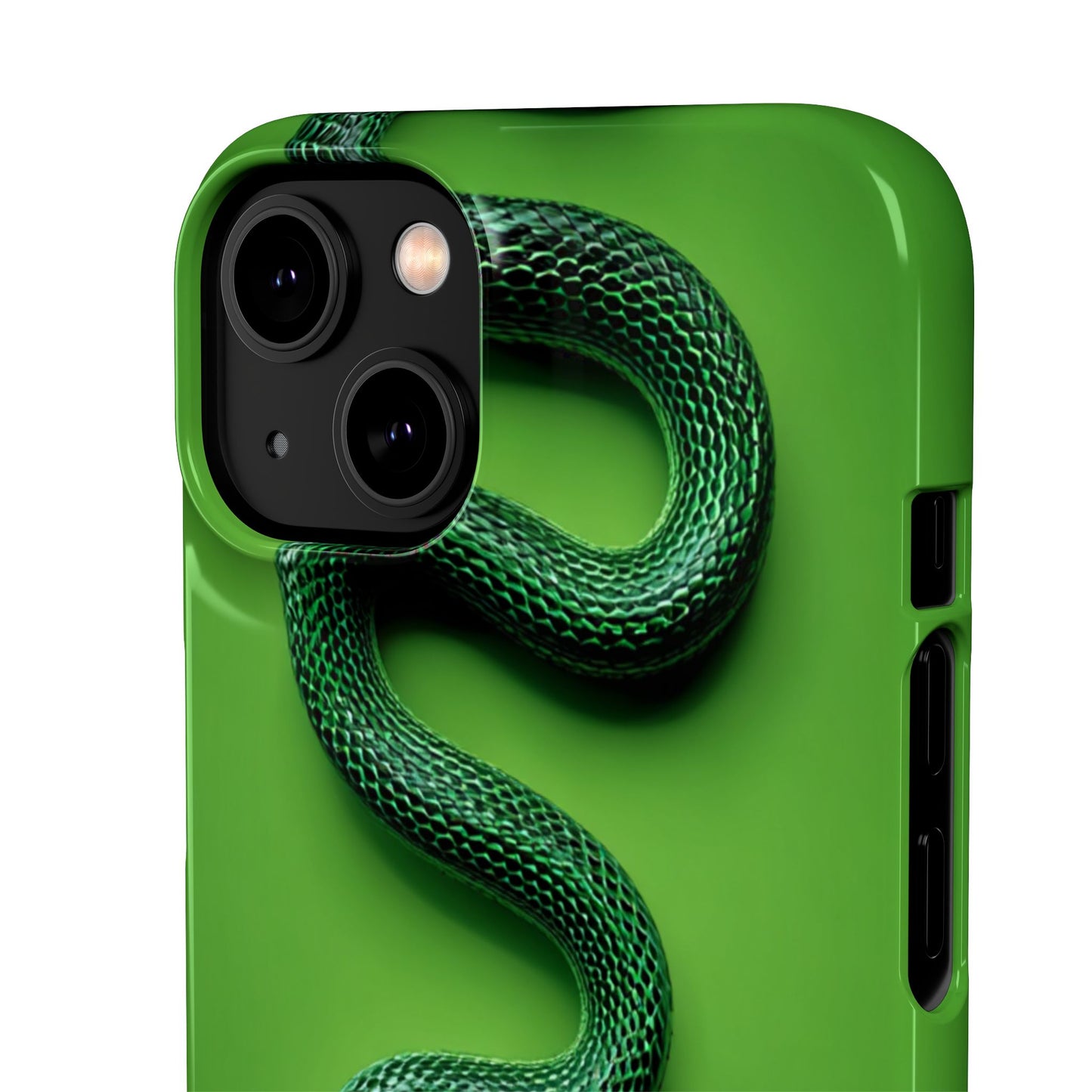 Green Snake Snap Case for iPhone, Stylish Phone Cover, Unique Gift, Trendy Accessory, Birthday, Nature Lover's Phone Case