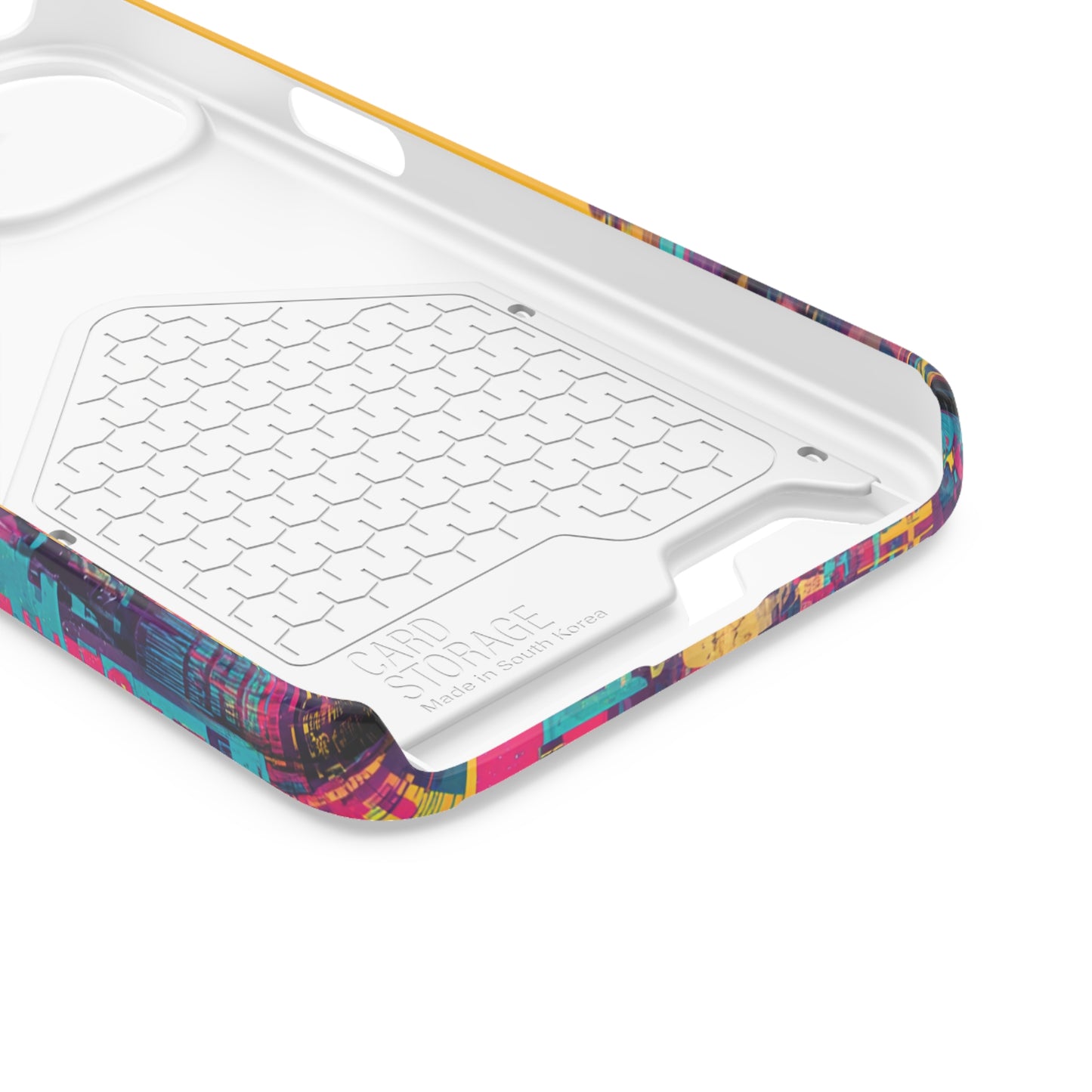Vibrant Phone Case With Card Holder - Retro Style, Hip Hop Lover's Accessory, Colorful Gift, Music Enthusiast Essential, Unique Phone [...]