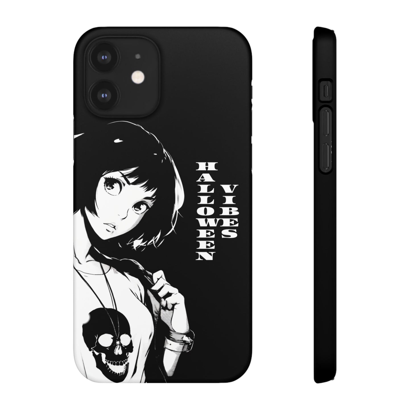 Halloween Vibes Snap Case Black and White Protective Phone Cover for iPhone and Samsung