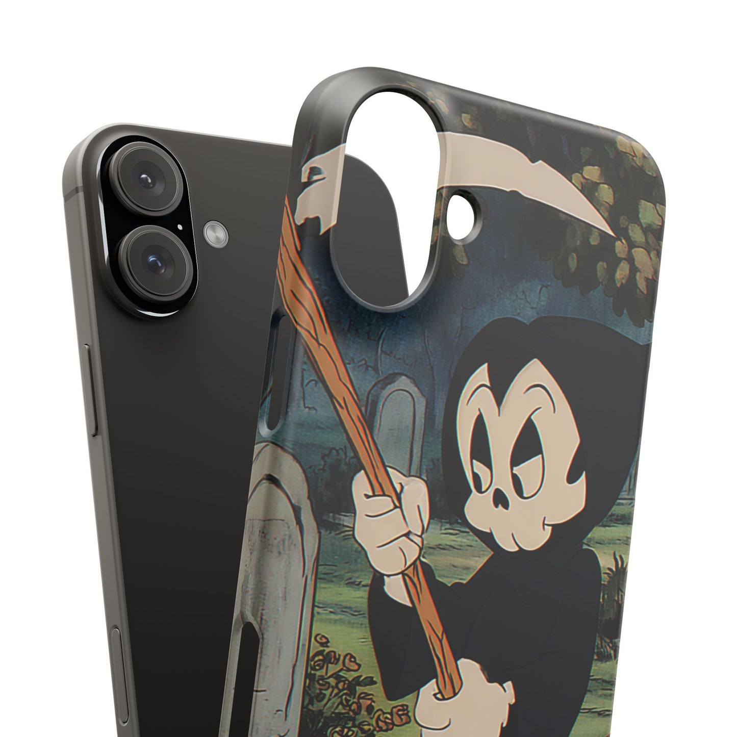 Grim Reaper Snap Case, Halloween Phone Case, Cute Death Phone Cover, Spooky Accessories, Unique Phone Protector