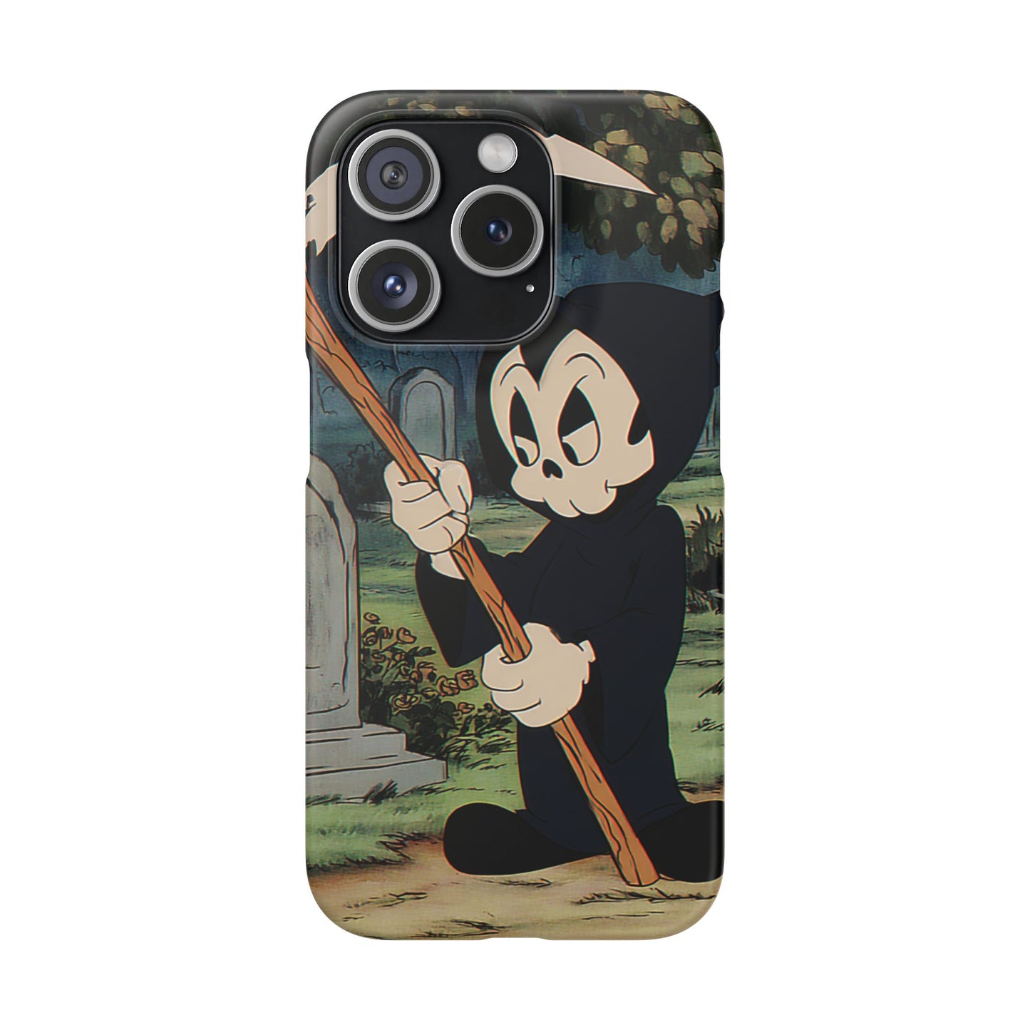 Grim Reaper Snap Case, Halloween Phone Case, Cute Death Phone Cover, Spooky Accessories, Unique Phone Protector